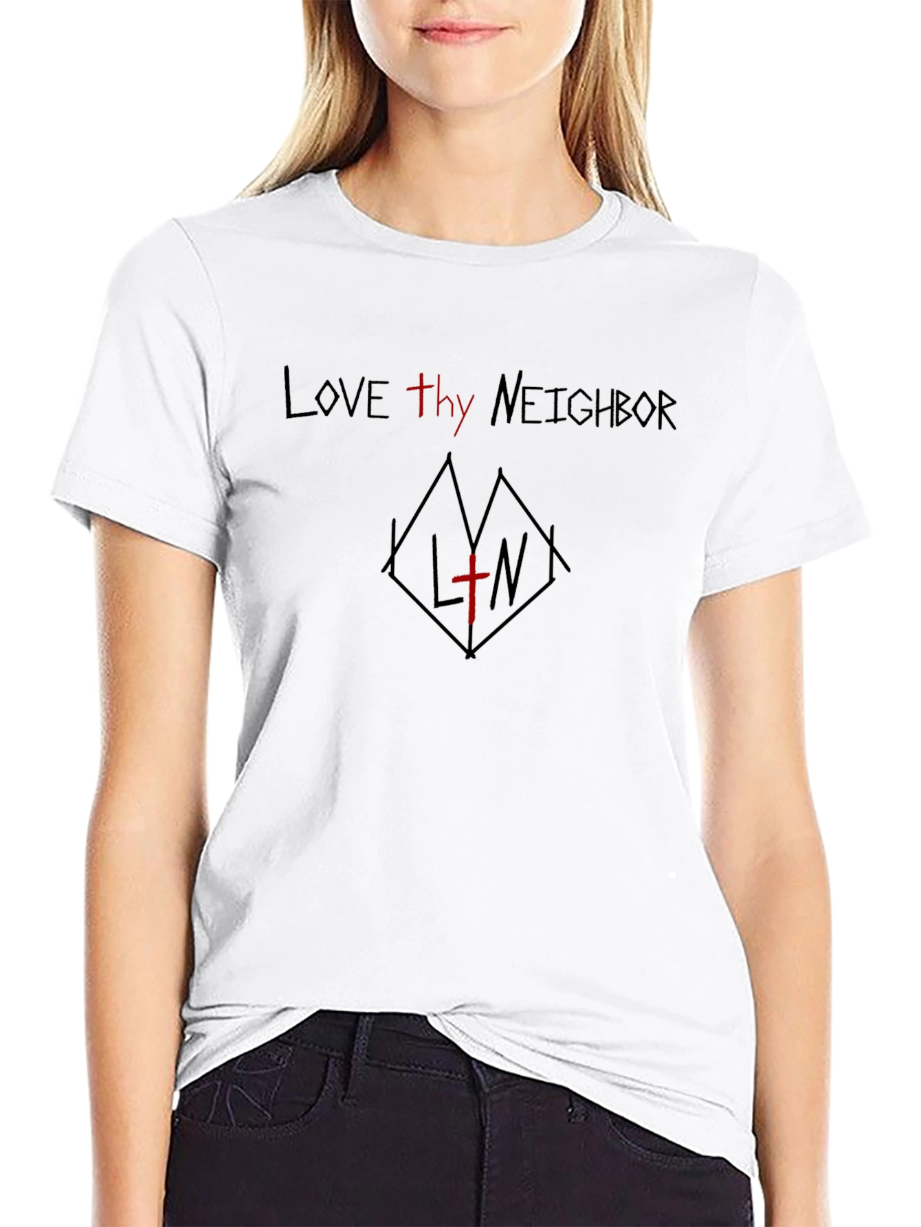 Love Thy Neighbor Black T-Shirt