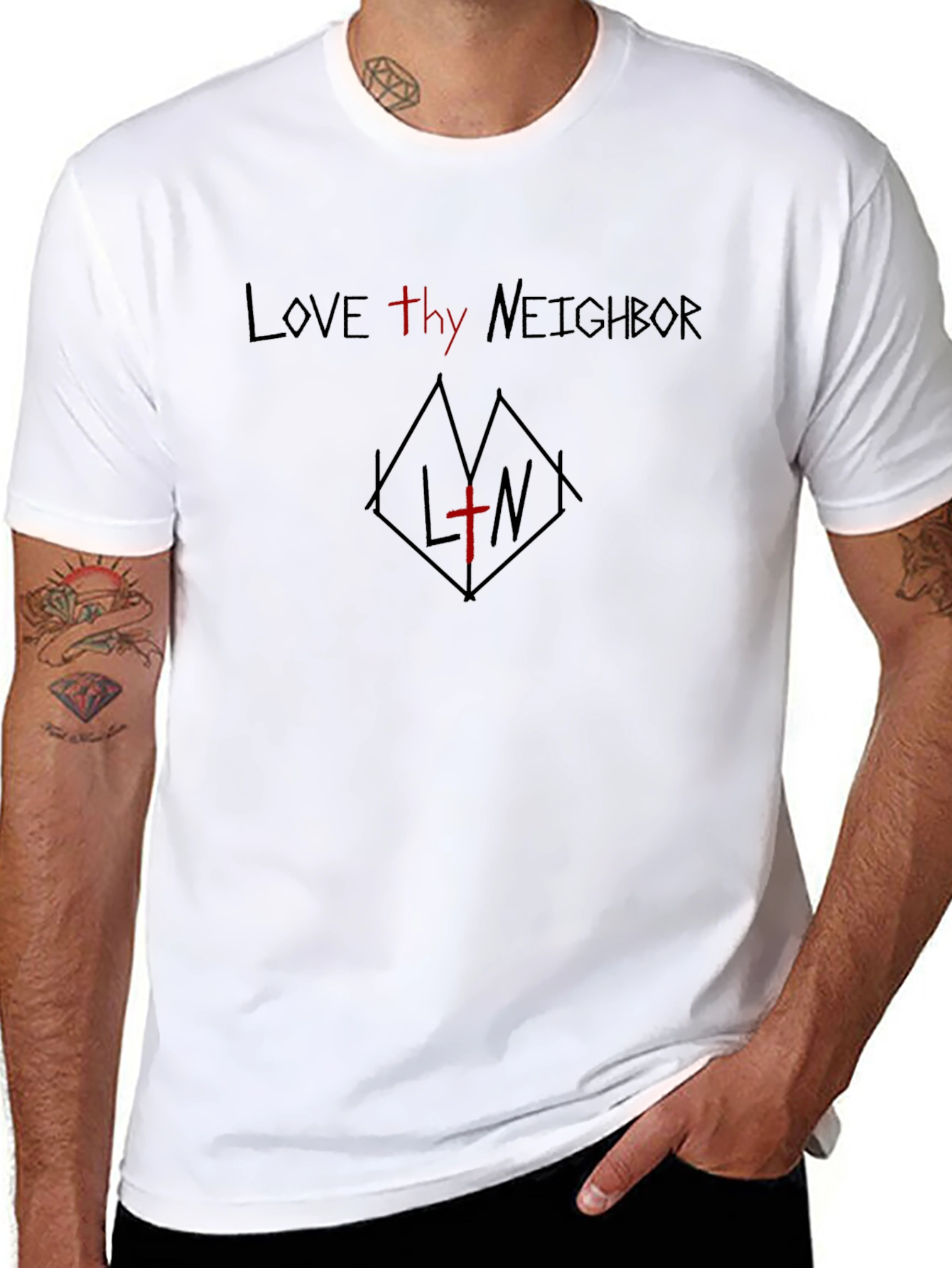 Love Thy Neighbor Black T-Shirt