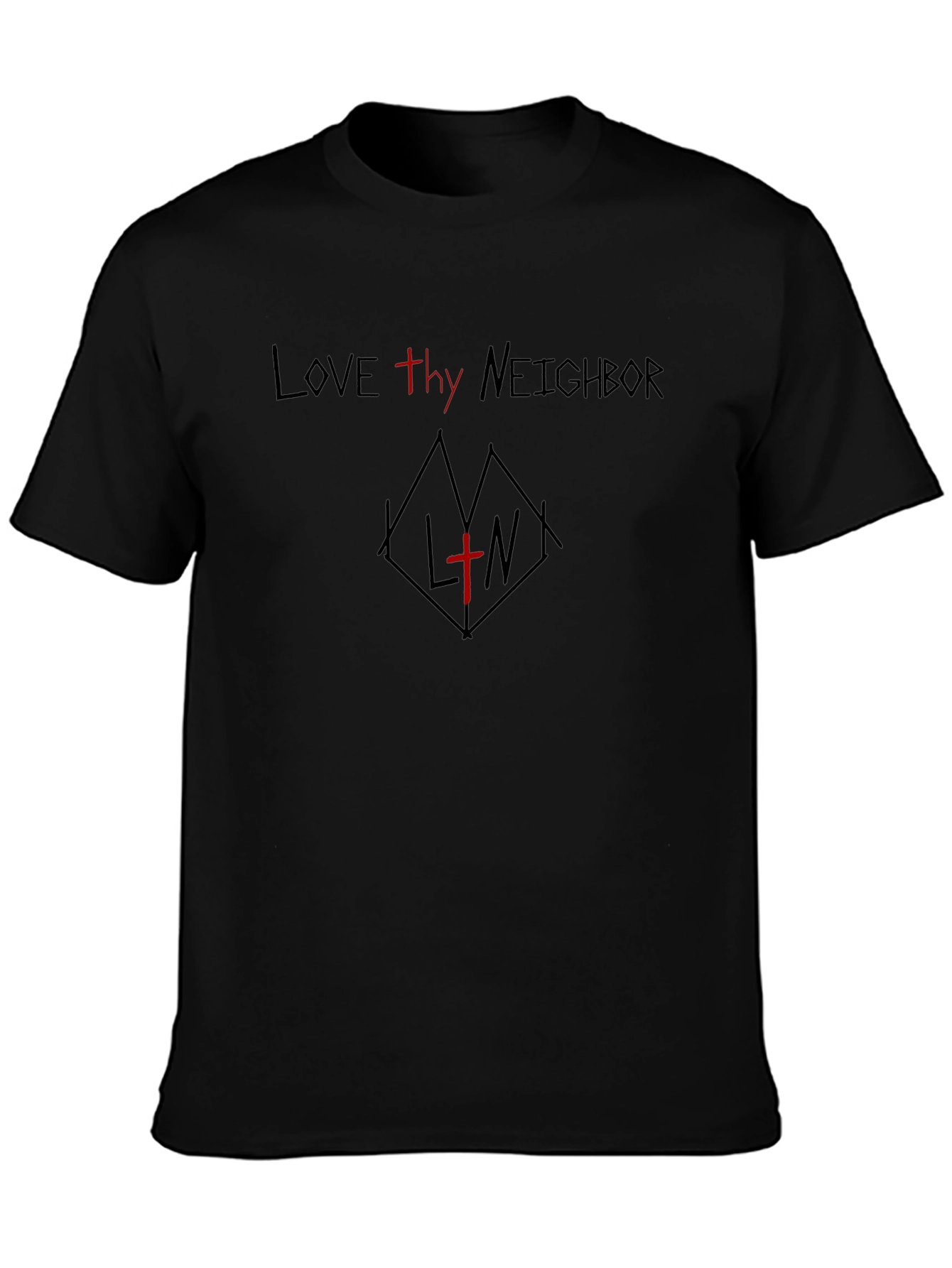 Love Thy Neighbor Black T-Shirt