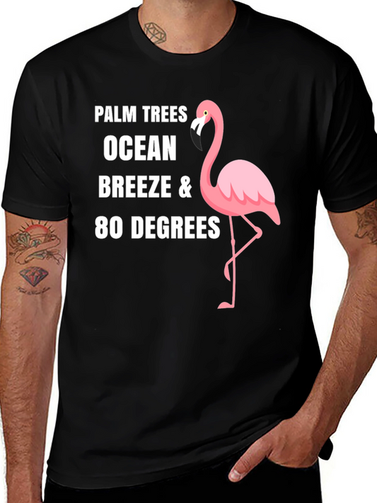 Palm Trees Flamingo Graphic Tee