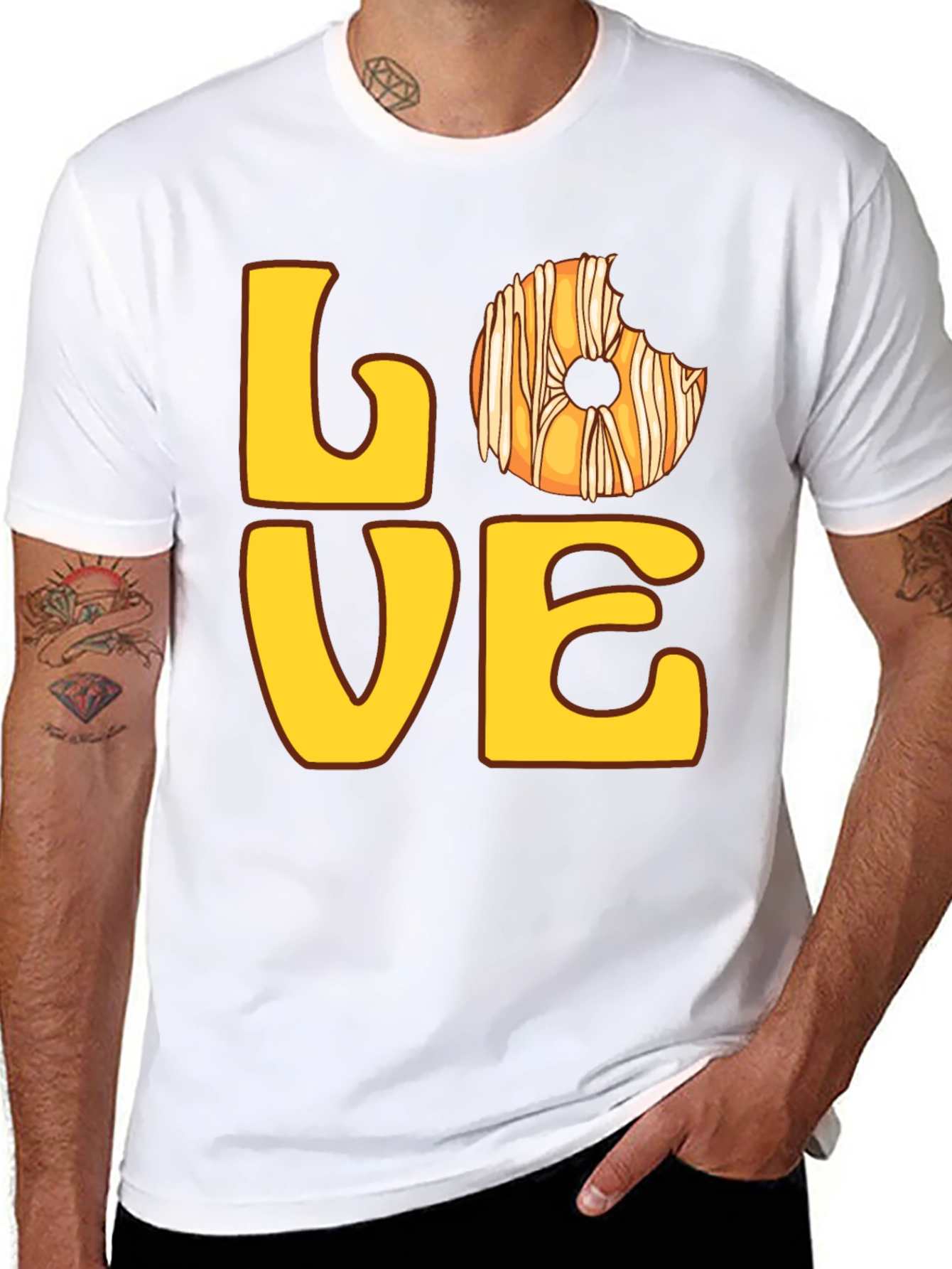 Love Donut T-Shirt - Casual Graphic Tee