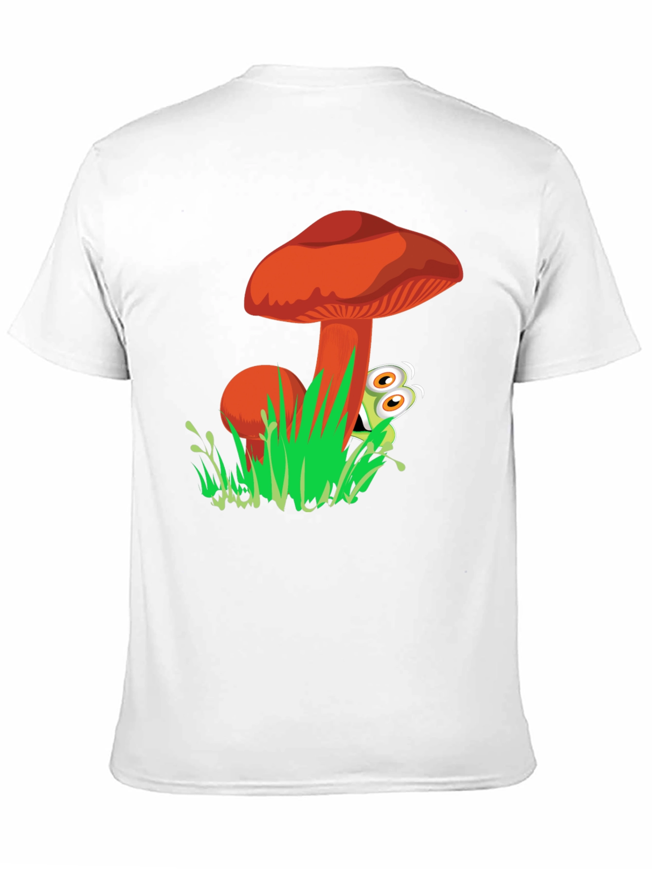 Mushroom & Frog Graphic Tee - Black Cotton Blend