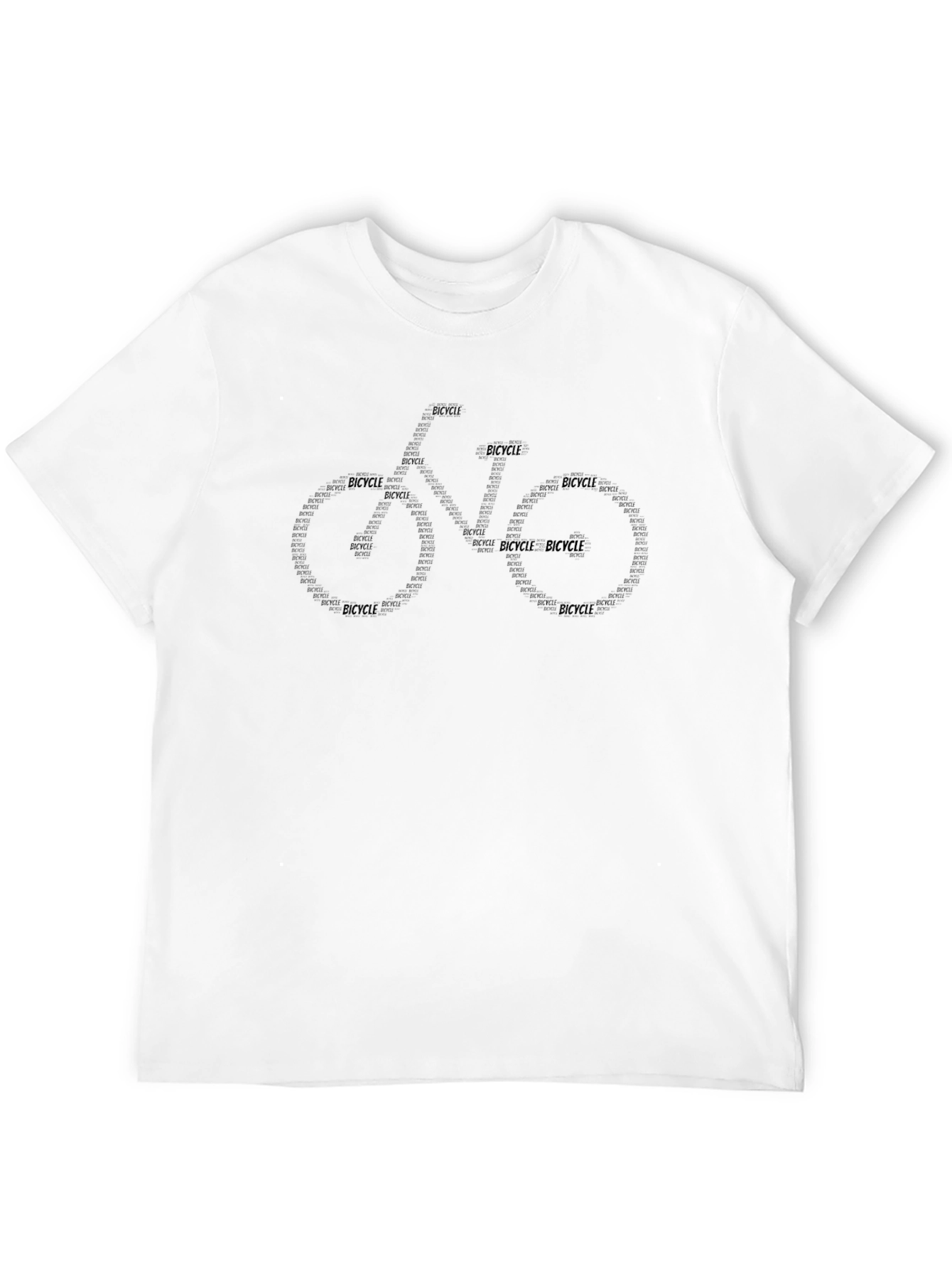 Bicycle Word Art Black T-Shirt
