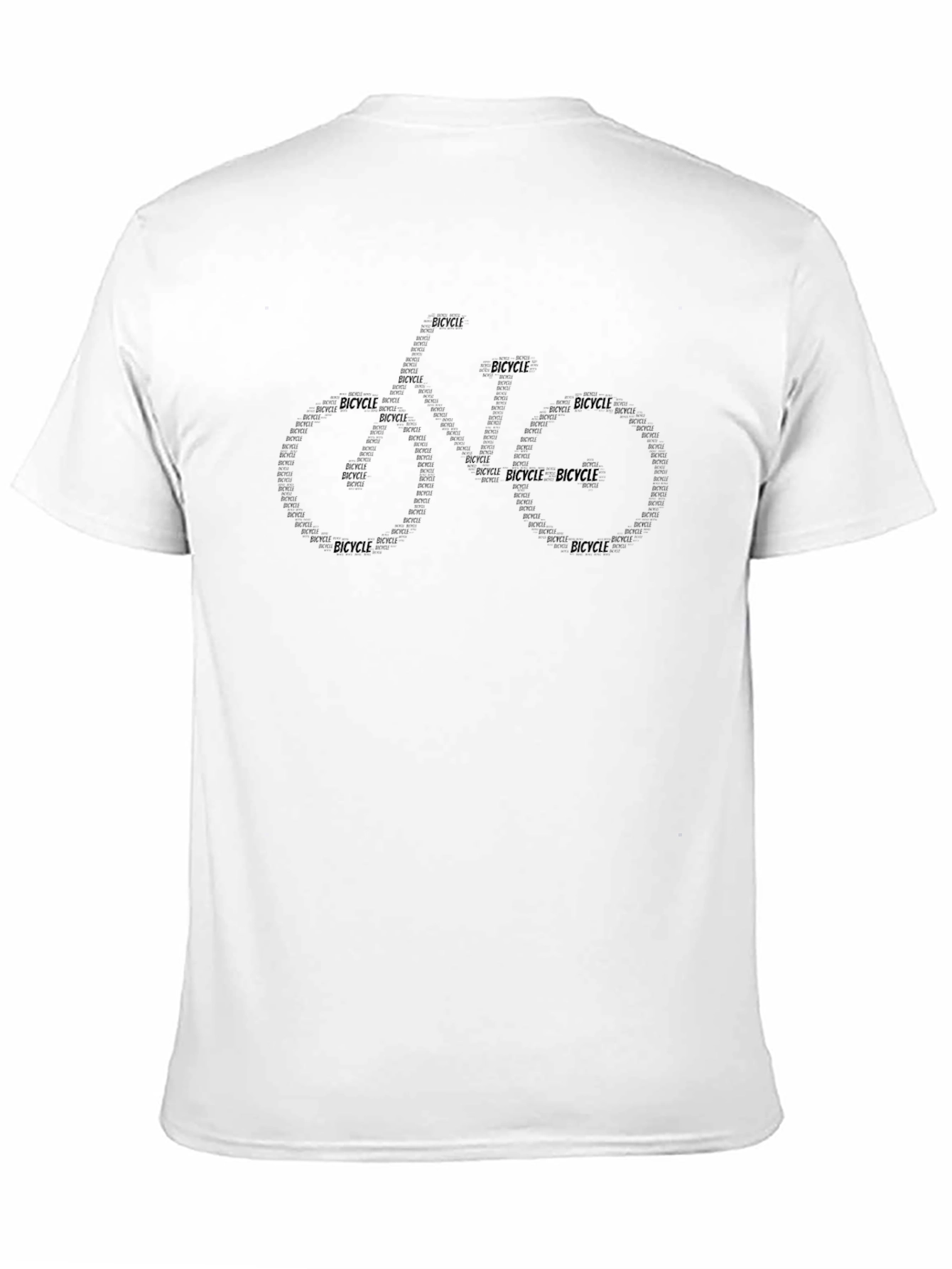 Bicycle Word Art Black T-Shirt