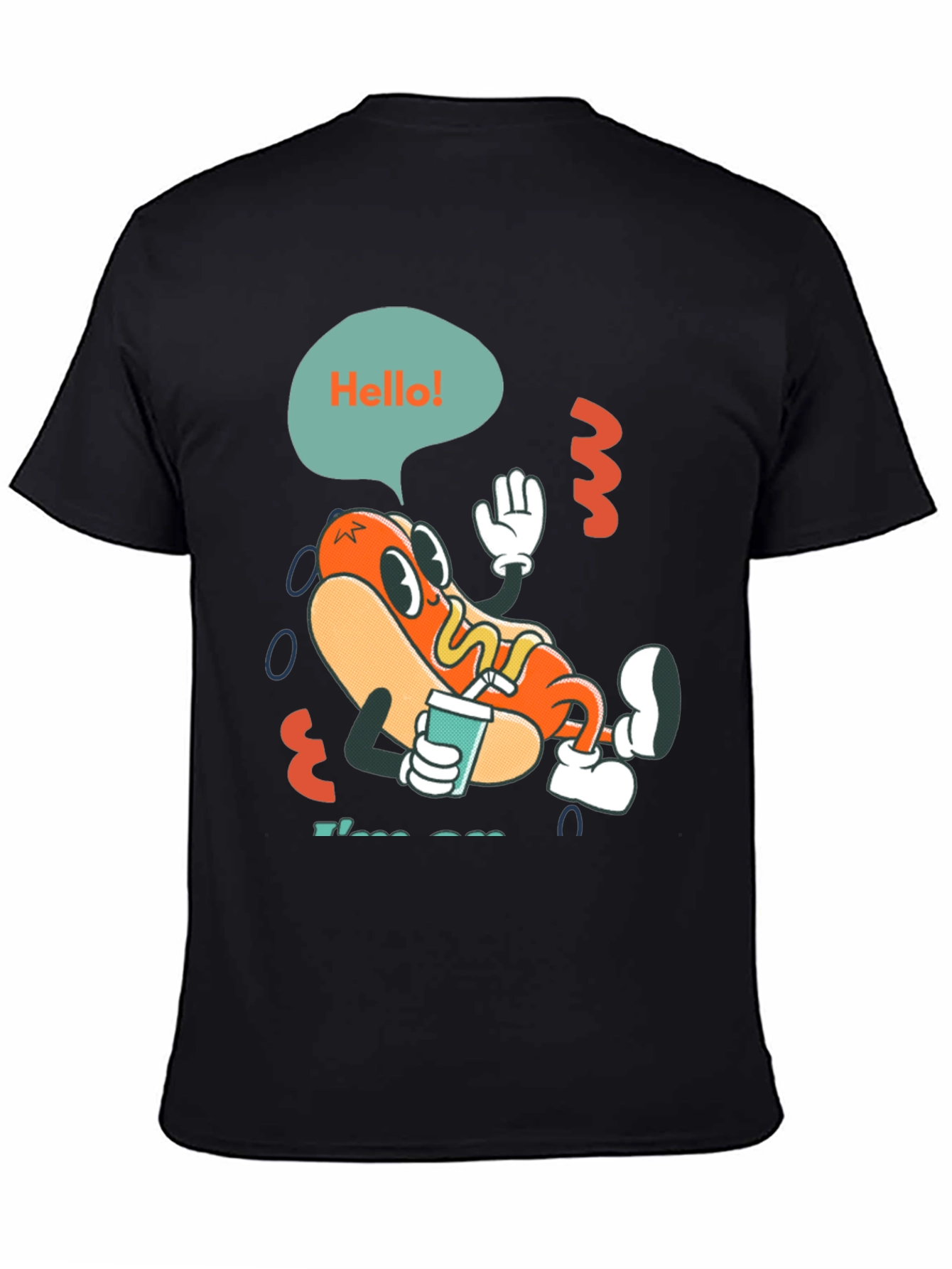 Cartoon Hotdog Graphic Tee