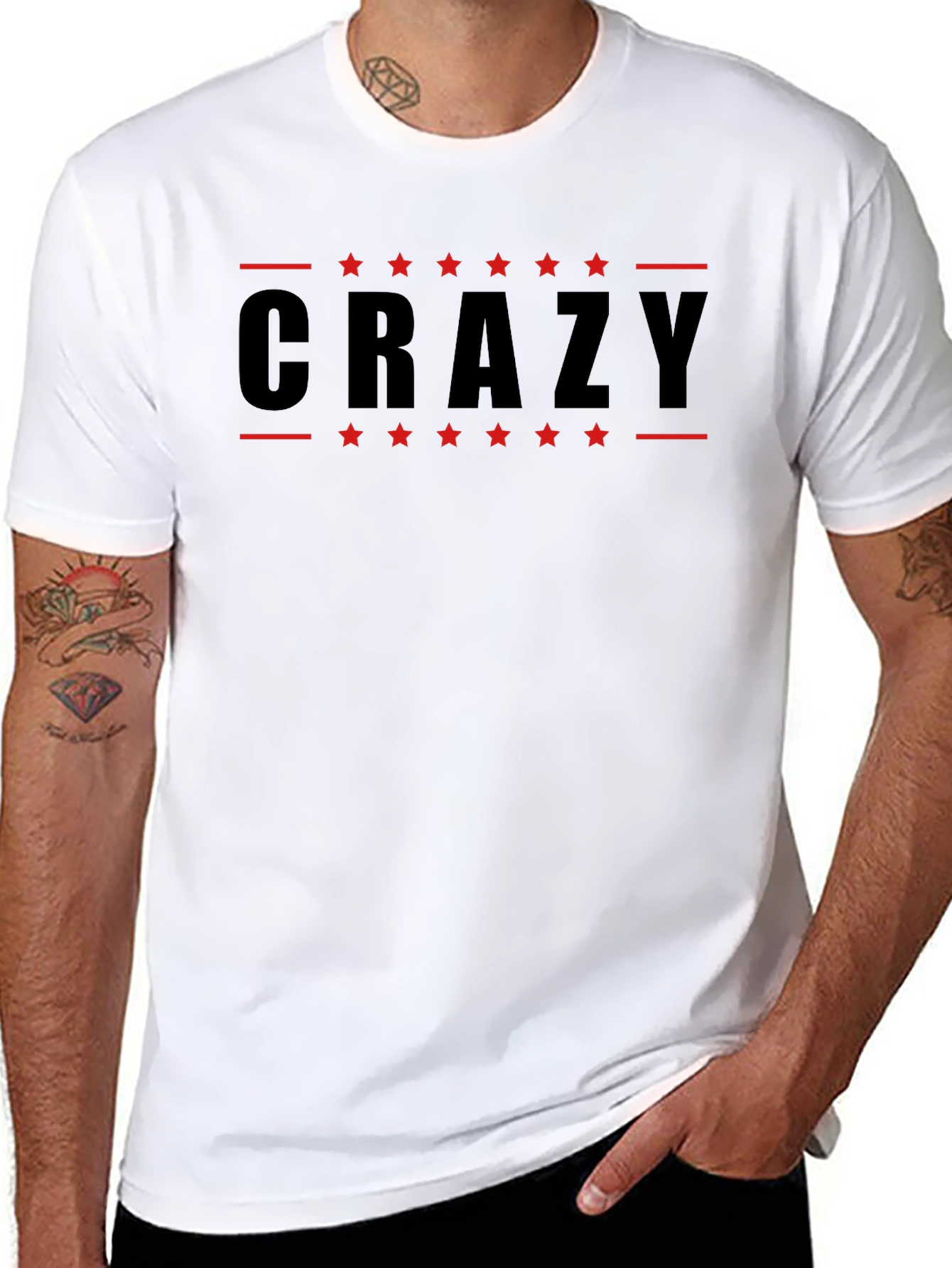 Crazy Graphic Black T-Shirt