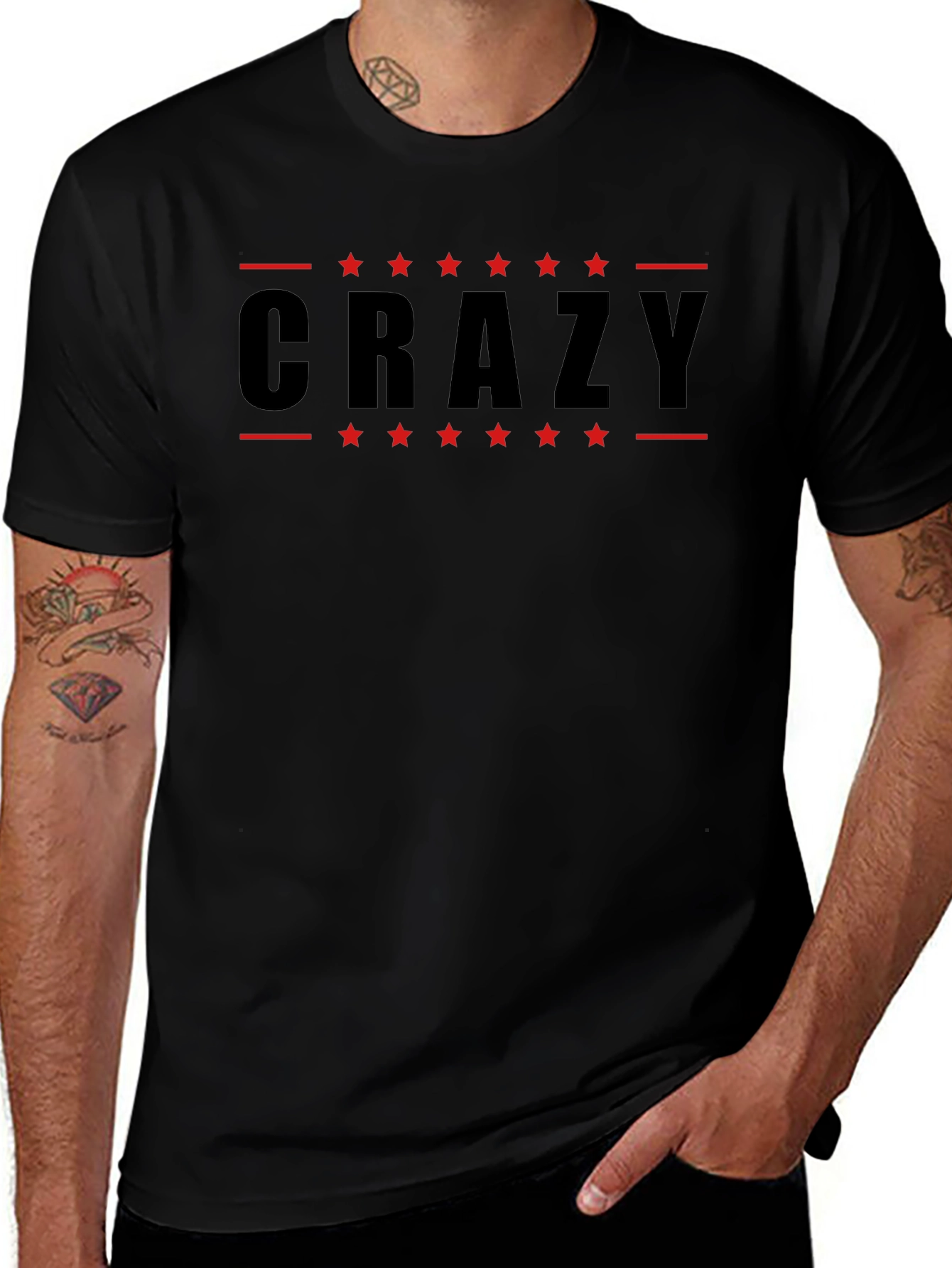 Crazy Graphic Black T-Shirt