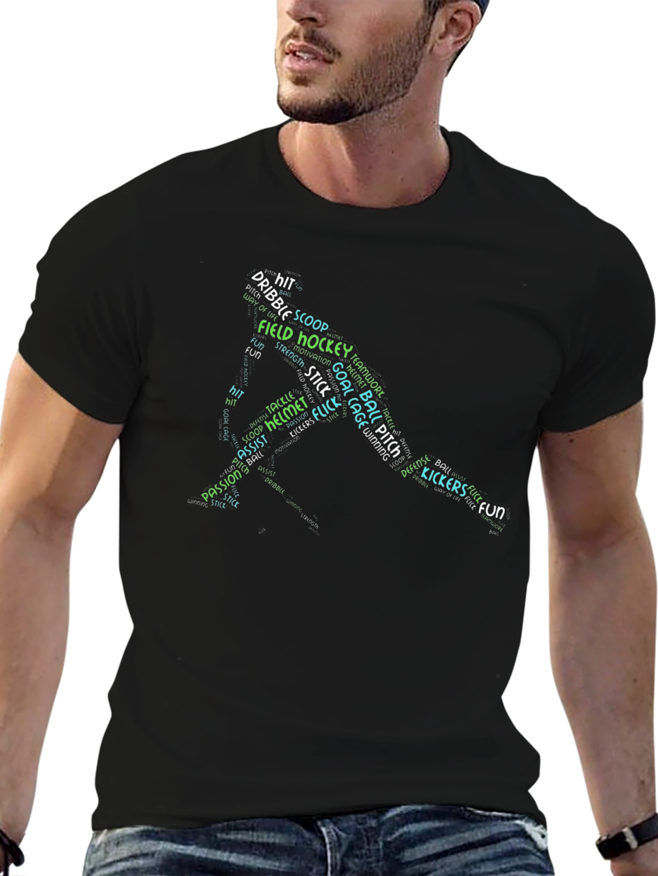 Field Hockey Word Art T-Shirt