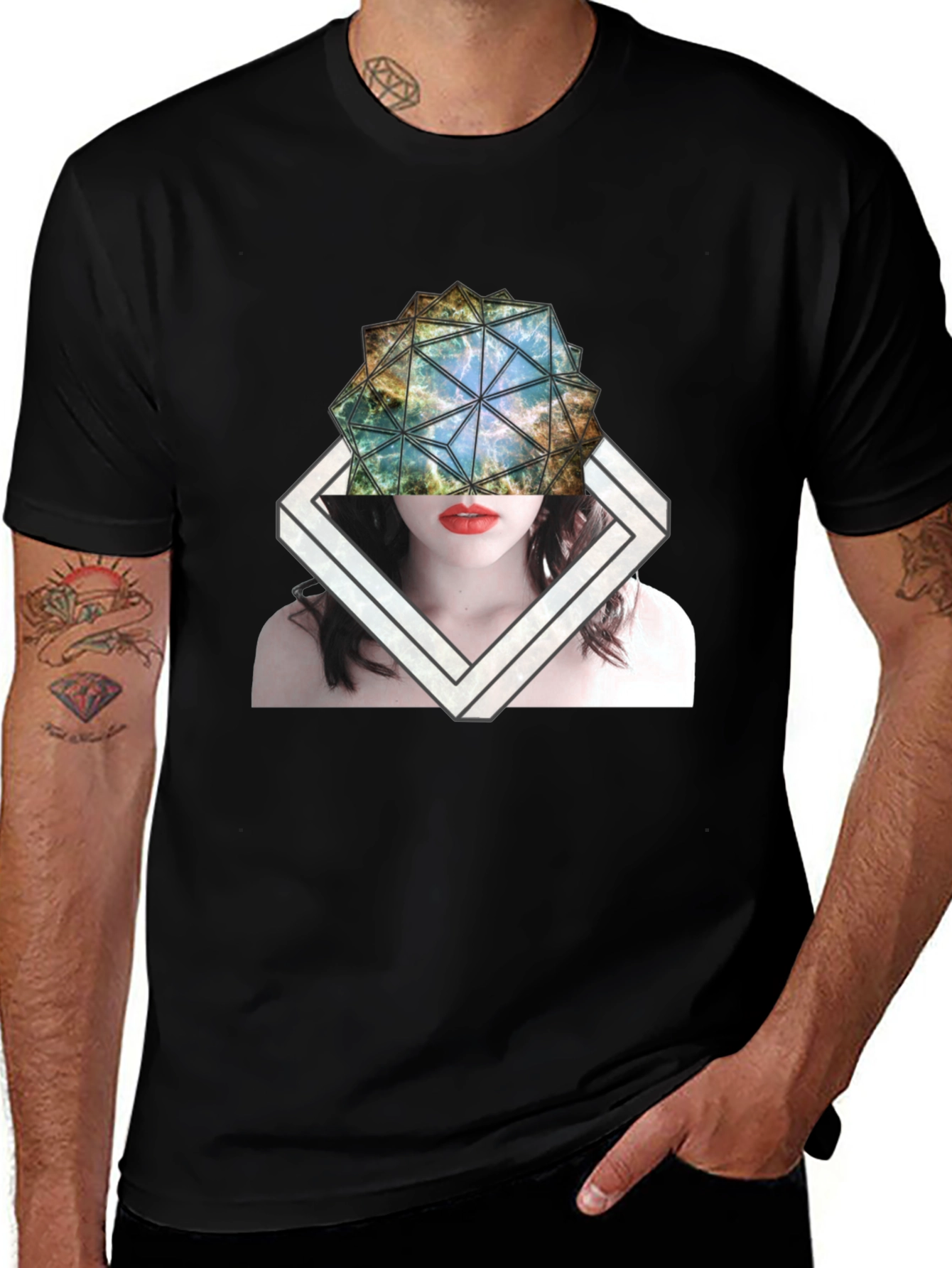 Abstract Geometric Graphic T-Shirt
