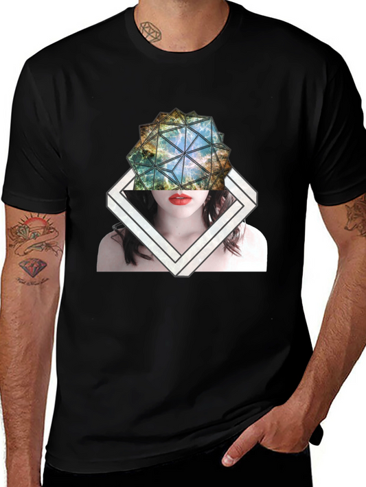 Abstract Geometric Graphic T-Shirt