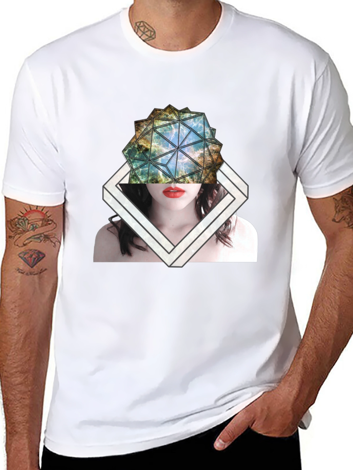 Abstract Geometric Graphic T-Shirt