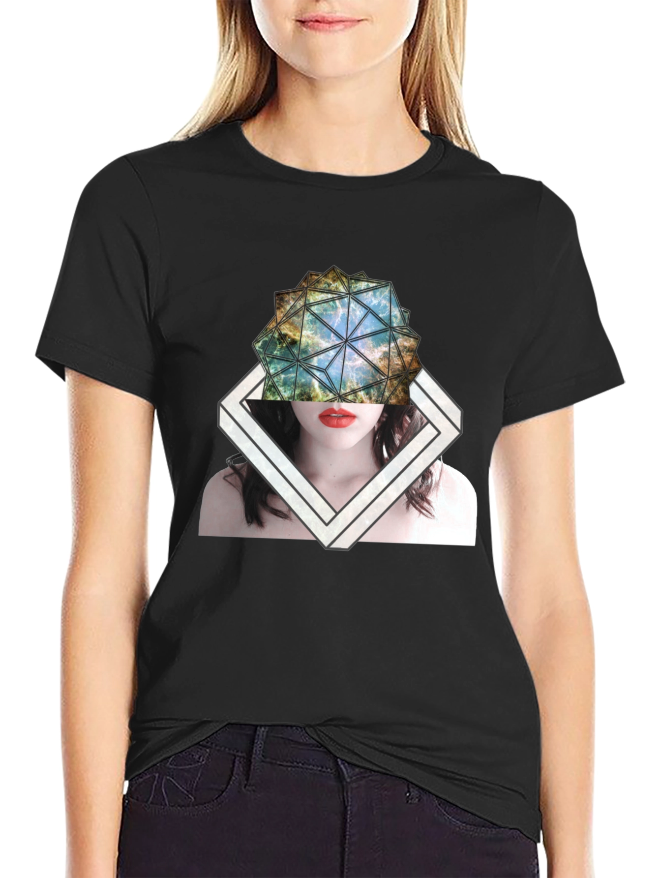 Abstract Geometric Graphic T-Shirt
