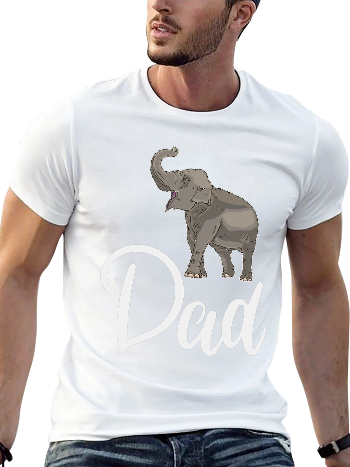 Elephant Dad T-Shirt - Cute Fathers Day Gift