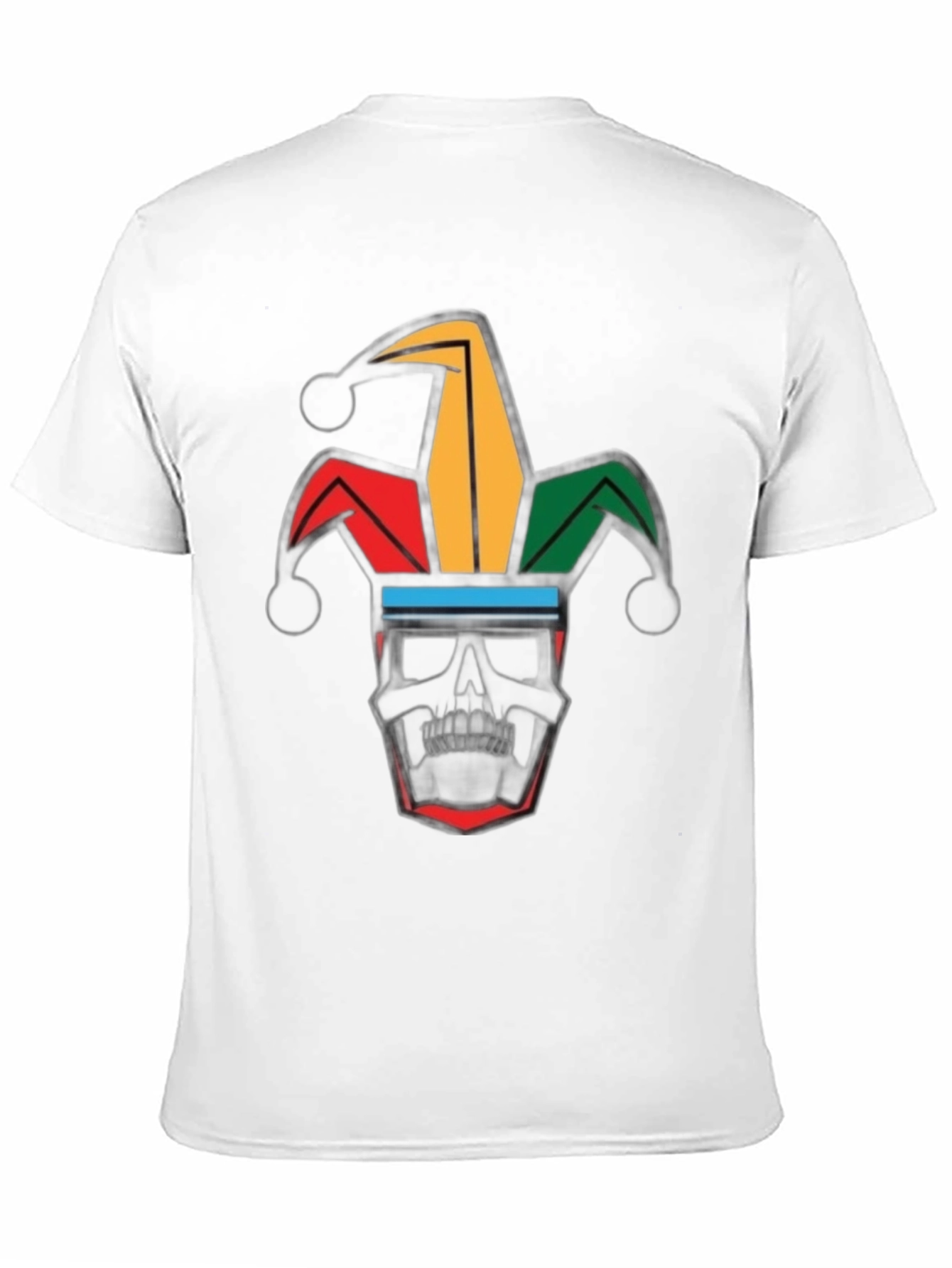 Jester Skull Graphic Tee - Black Cotton Shirt