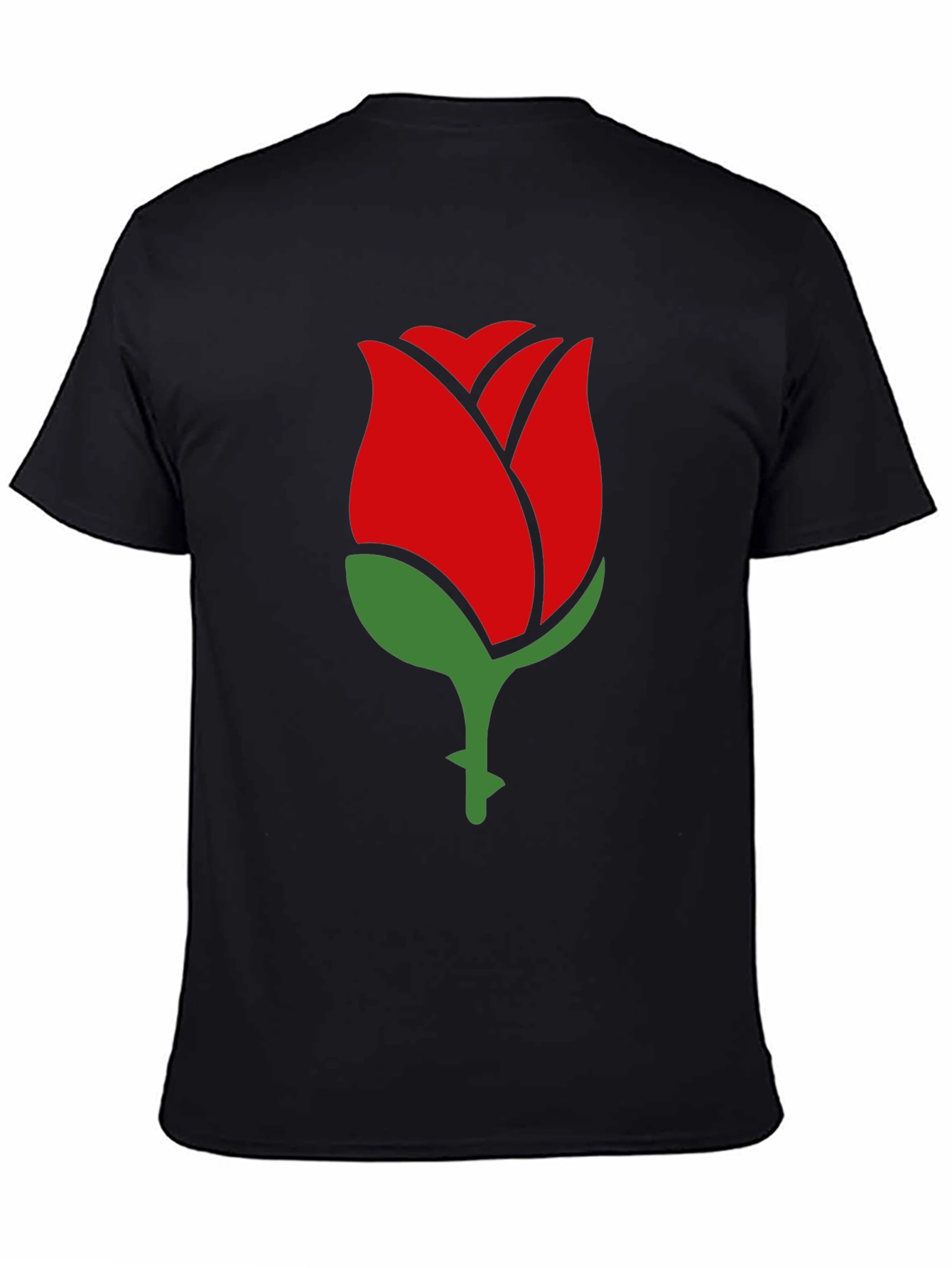 Rose Graphic Tee - Classic Black T-Shirt