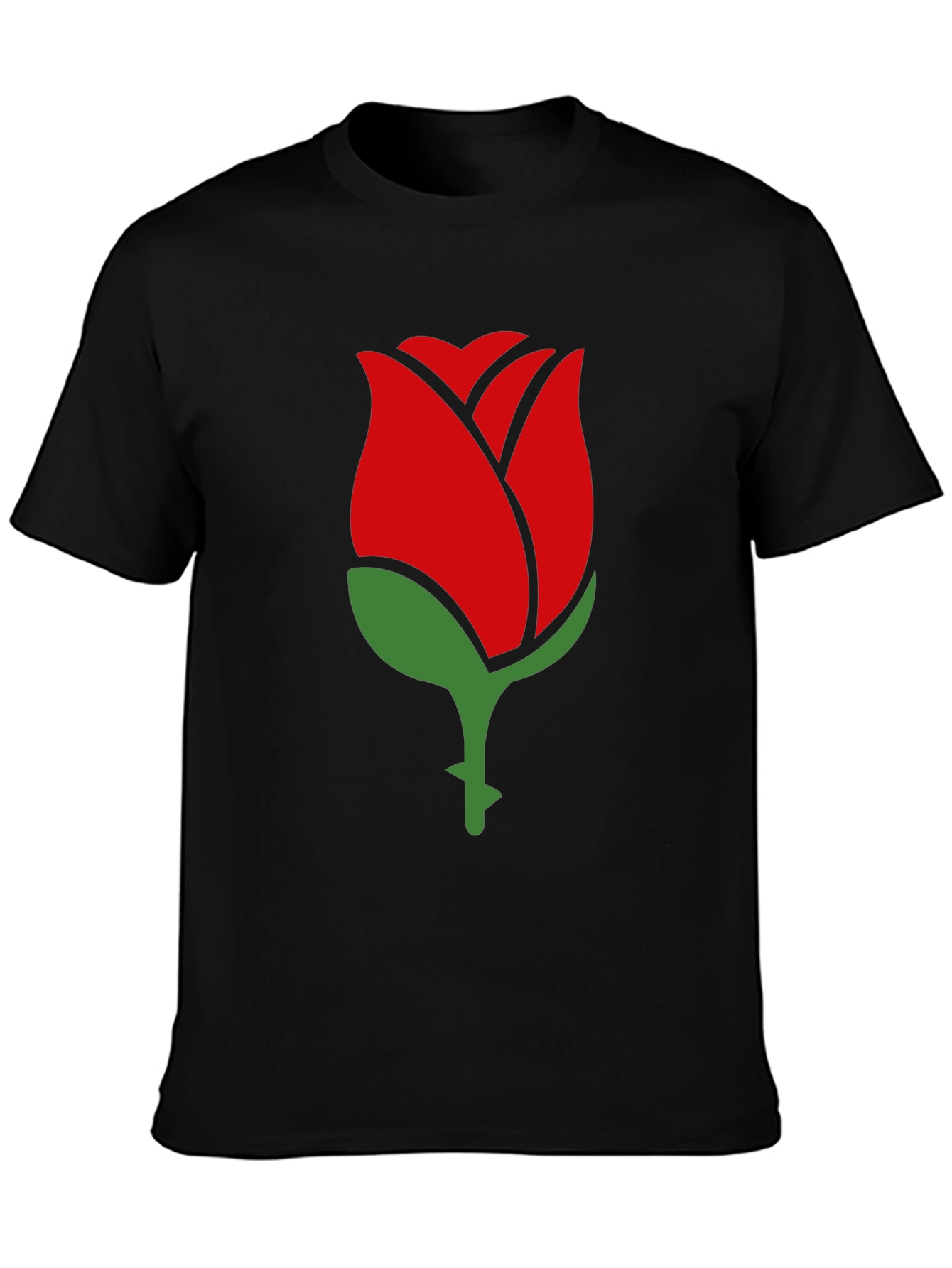 Rose Graphic Tee - Classic Black T-Shirt