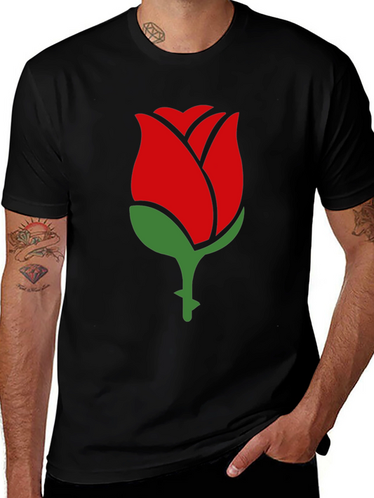Rose Graphic Tee - Classic Black T-Shirt