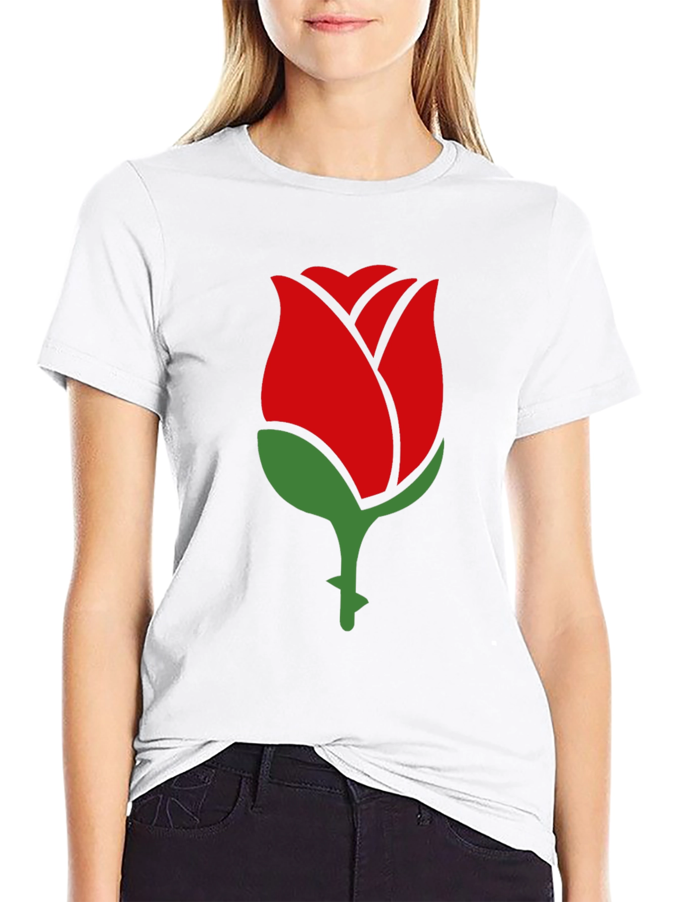 Rose Graphic Tee - Classic Black T-Shirt