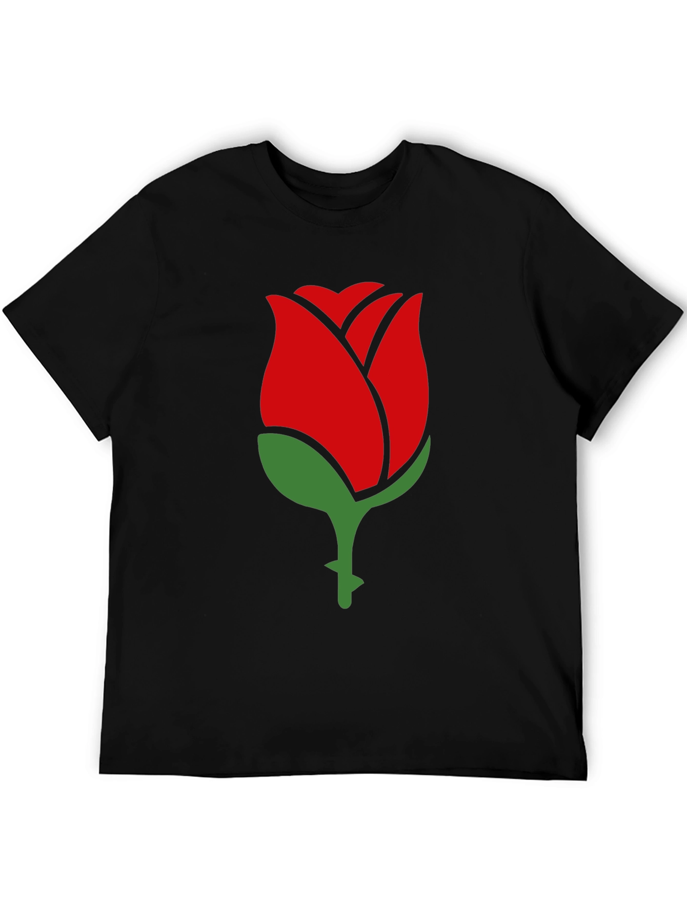 Rose Graphic Tee - Classic Black T-Shirt