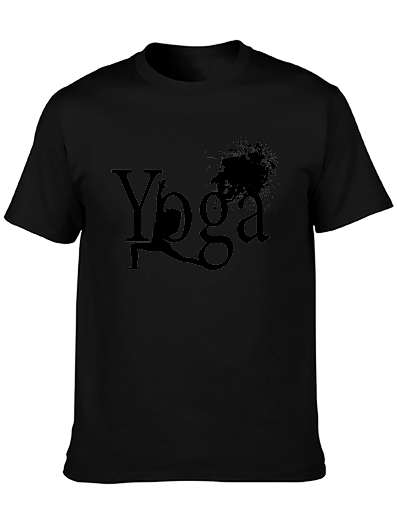 Yoga Pose Graphic Tee - Mens Black T-Shirt