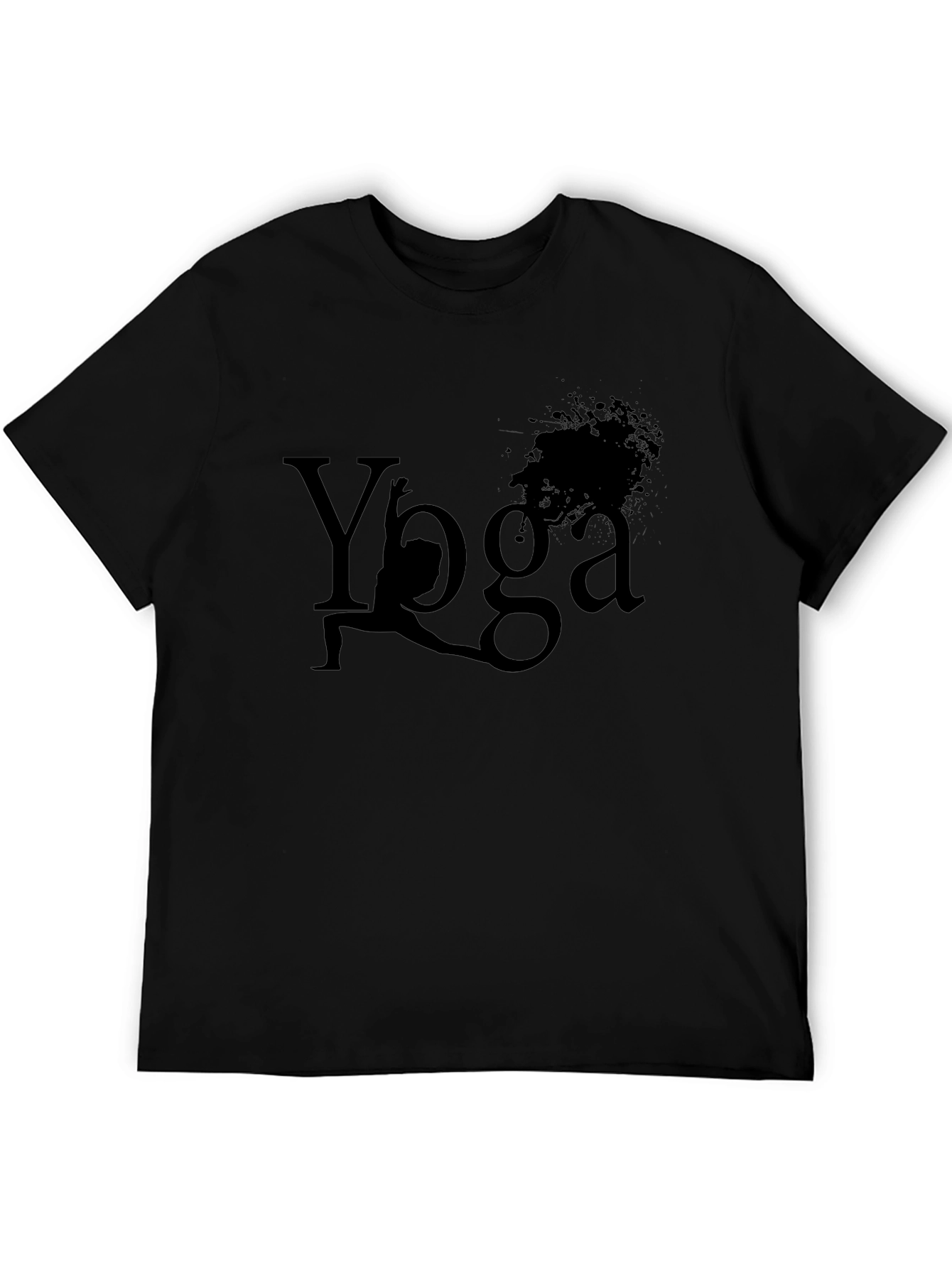 Yoga Pose Graphic Tee - Mens Black T-Shirt