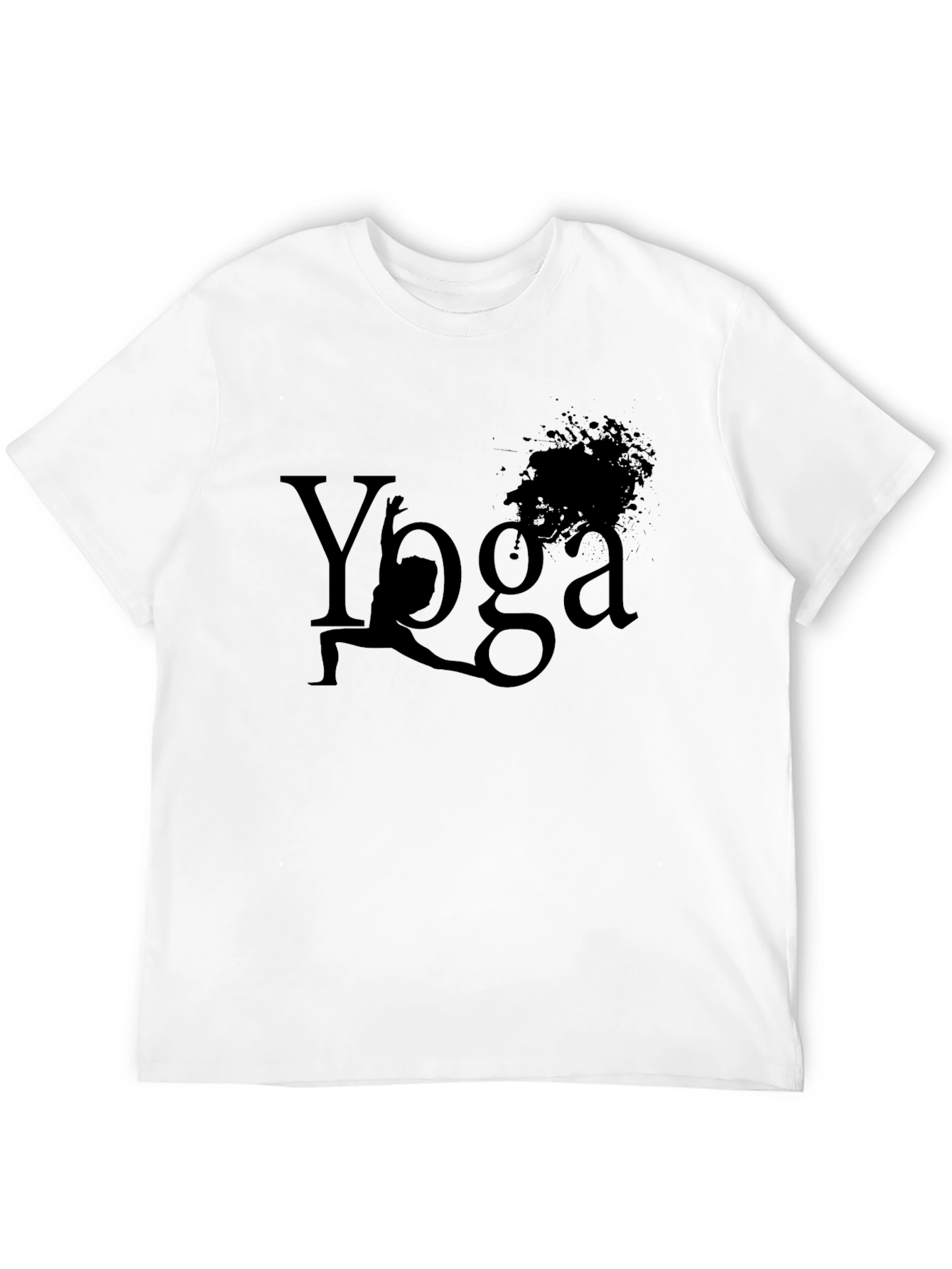 Yoga Pose Graphic Tee - Mens Black T-Shirt