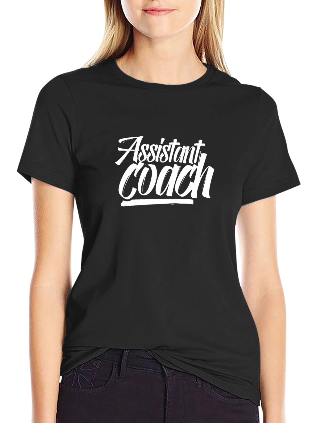 Assistant Coach Black Graphic T-Shirt