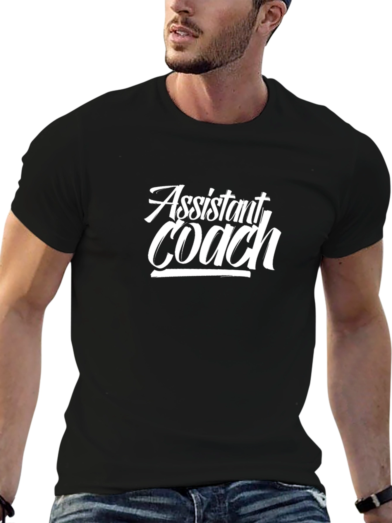 Assistant Coach Black Graphic T-Shirt