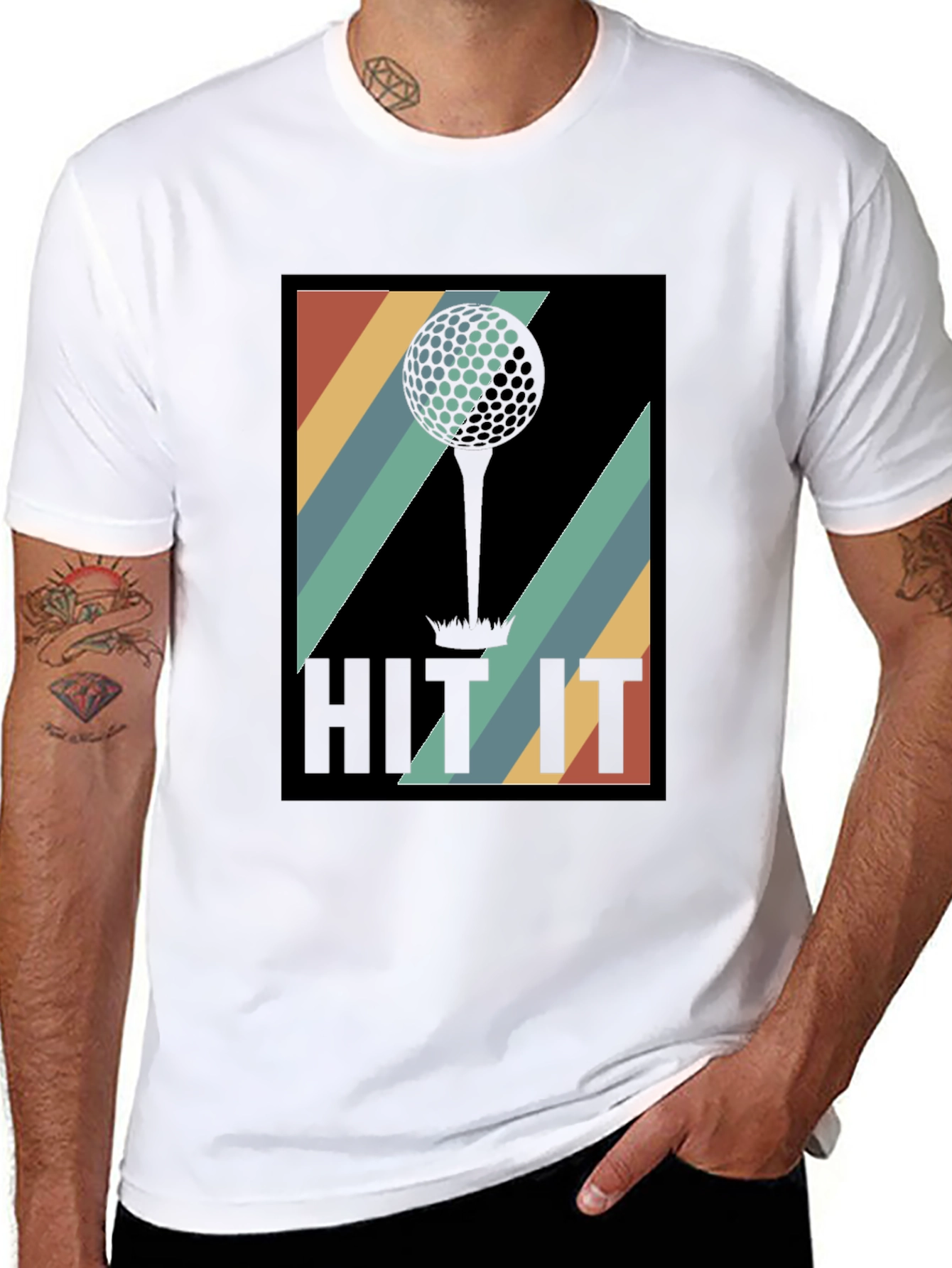 Retro Golf Ball Tee T-Shirt - Hit It!