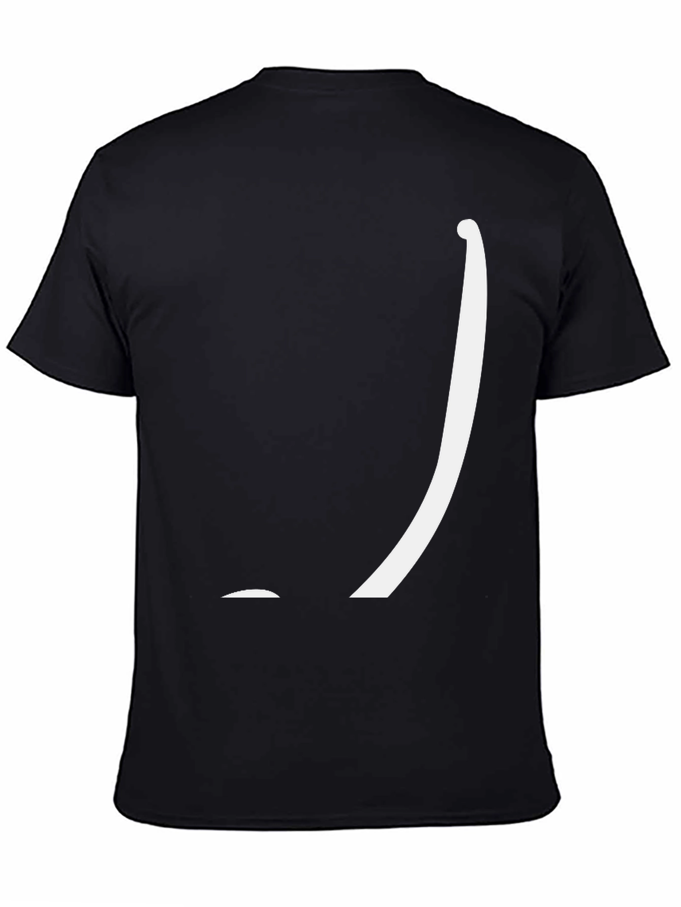 Minimalist Graphic Tee: Black Cotton Blend
