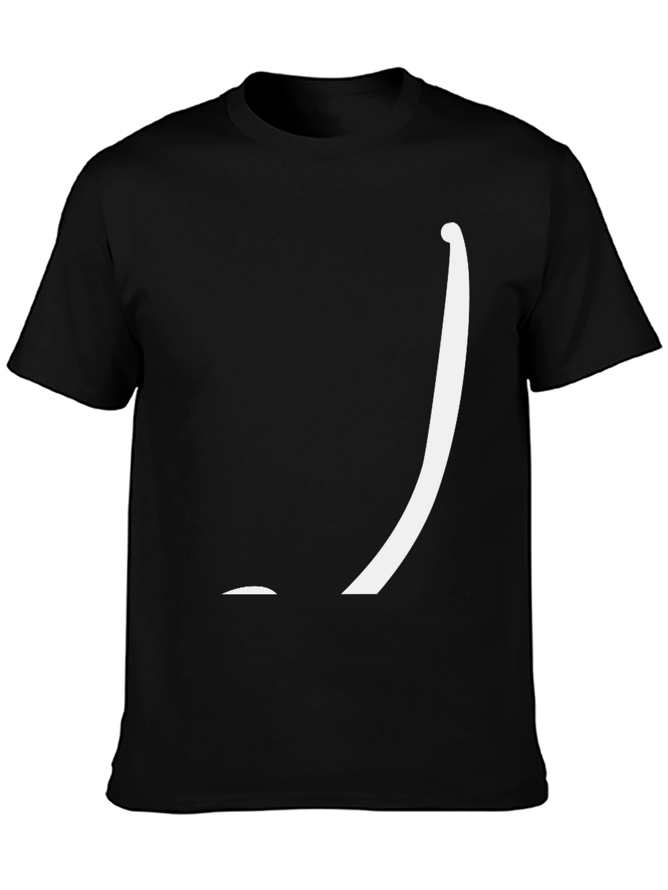 Minimalist Graphic Tee: Black Cotton Blend