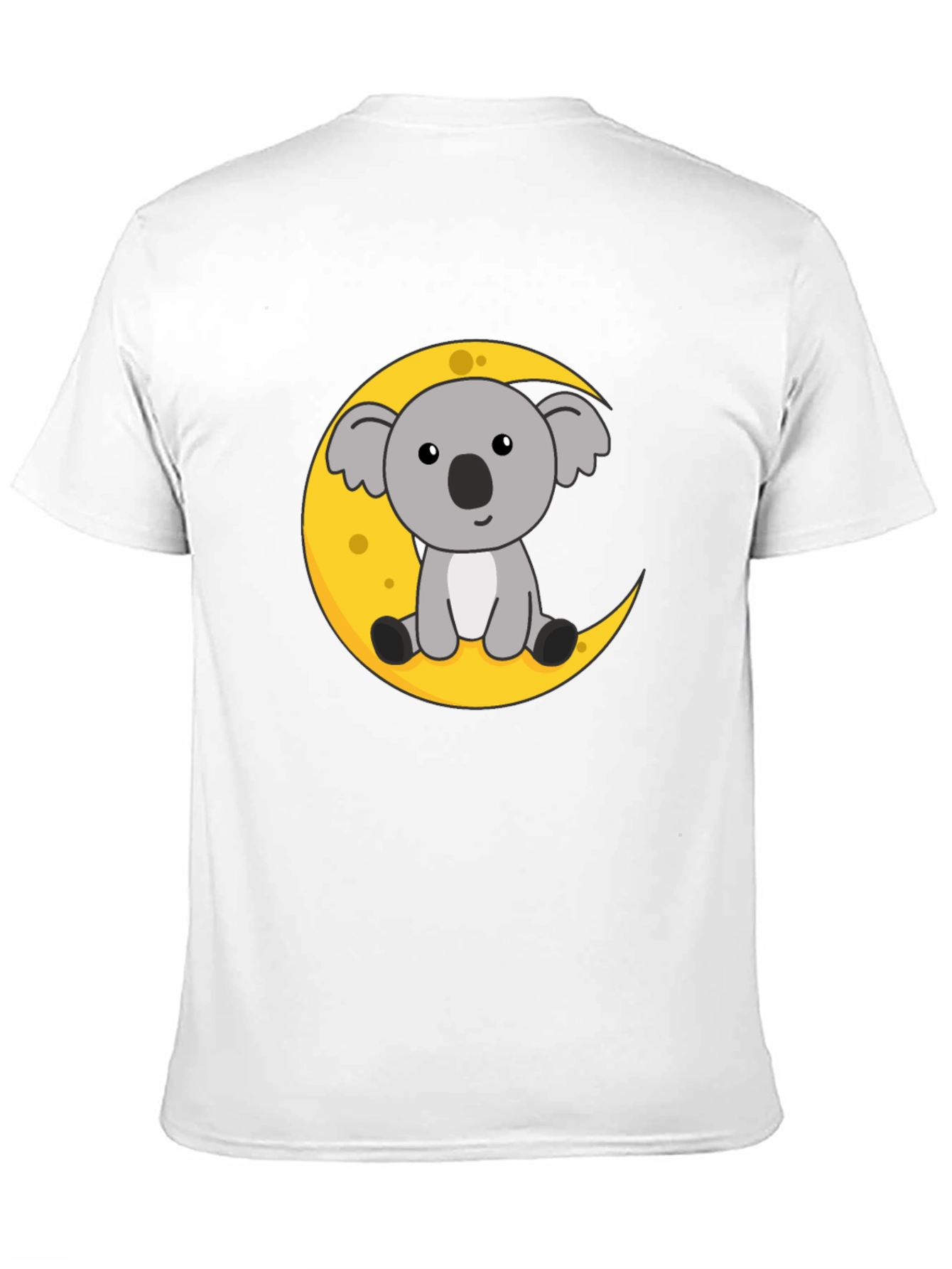 Koala Moon Graphic Tee - Black Cotton T-Shirt