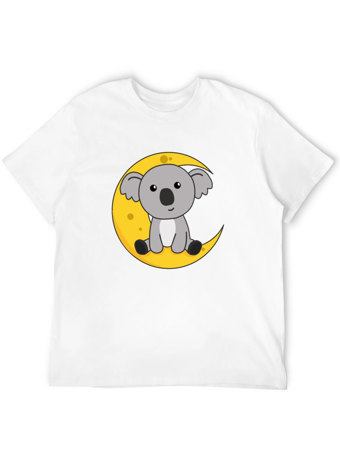 Koala Moon Graphic Tee - Black Cotton T-Shirt
