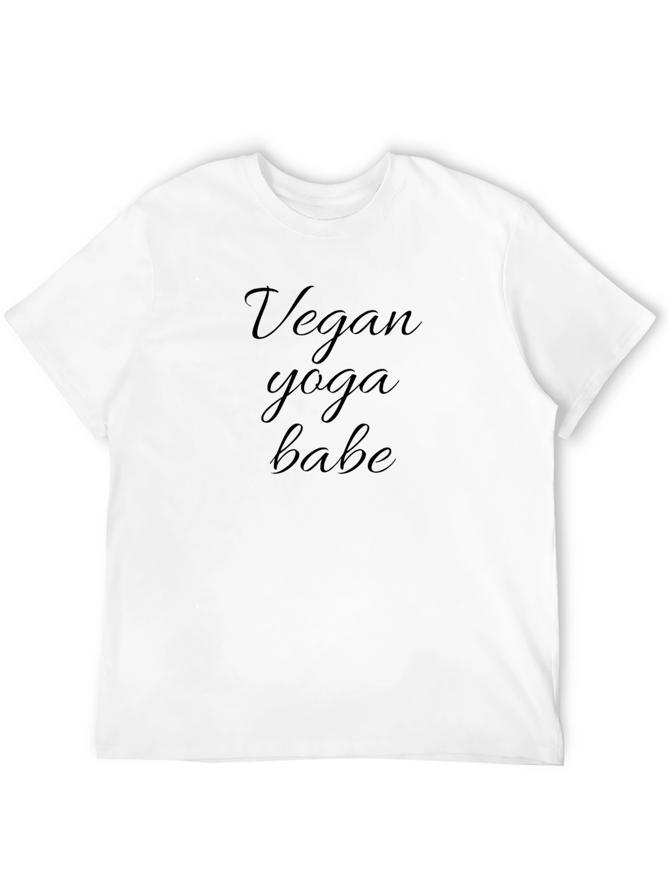 Vegan Yoga Babe Graphic Tee - Black Casual T-Shirt