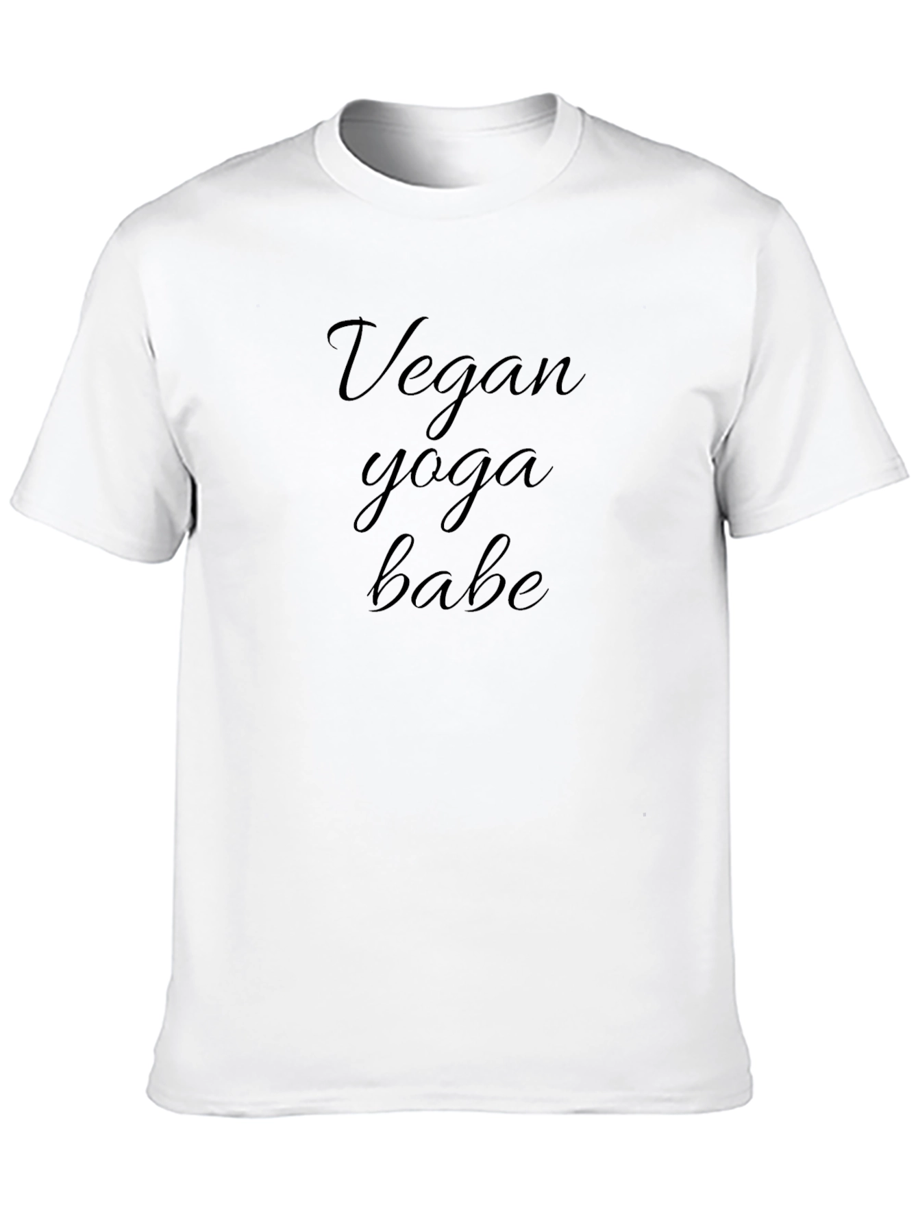 Vegan Yoga Babe Graphic Tee - Black Casual T-Shirt