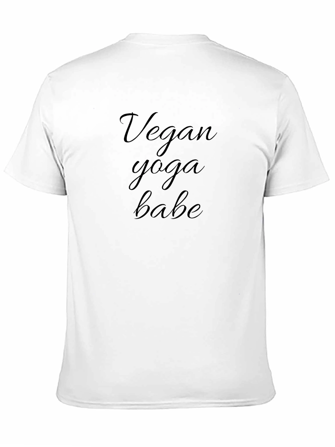 Vegan Yoga Babe Graphic Tee - Black Casual T-Shirt