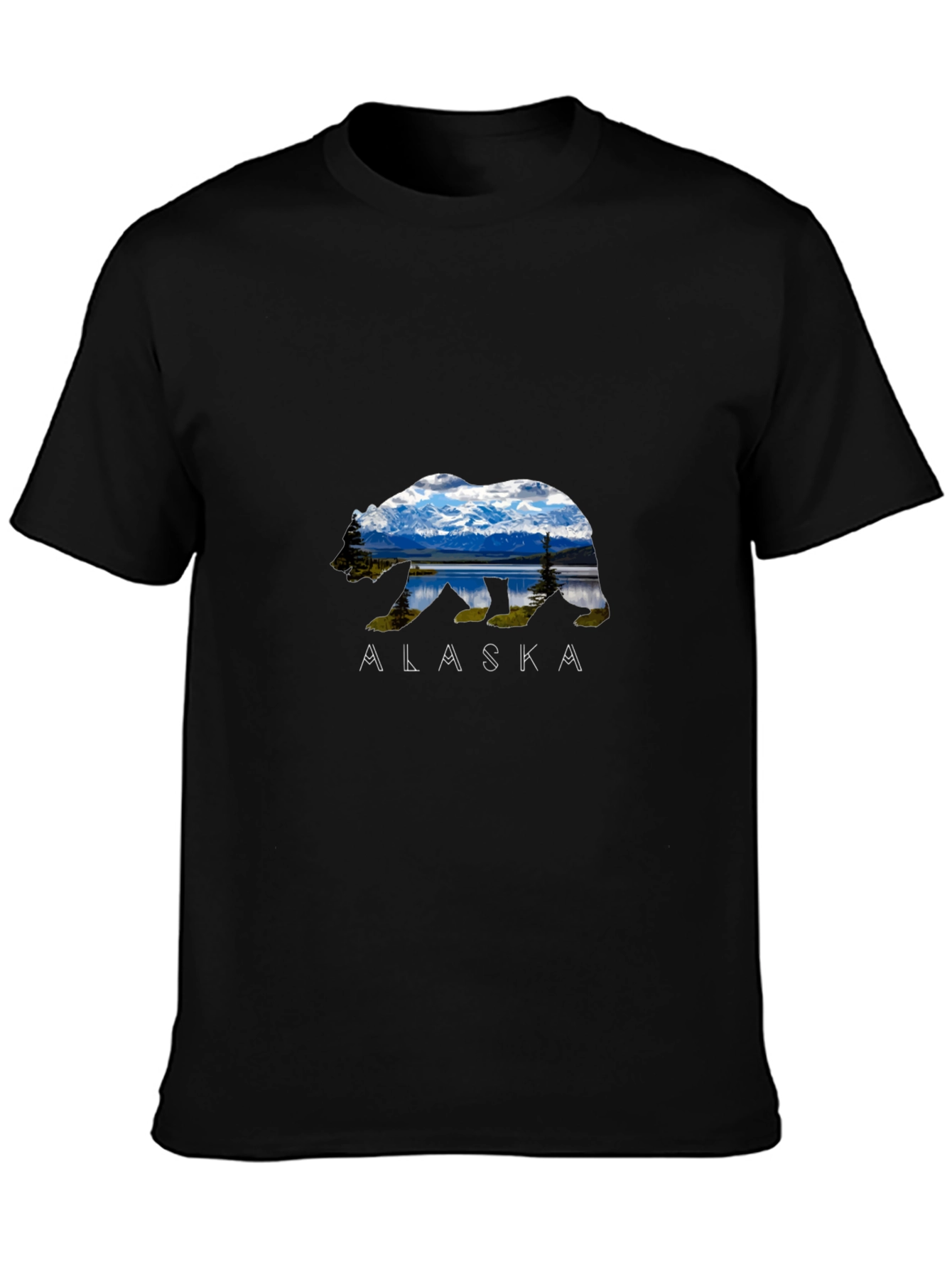 Alaska Bear T-Shirt - Mountain Landscape Design