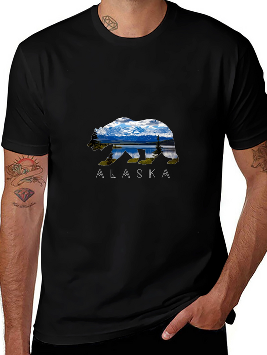 Alaska Bear T-Shirt - Mountain Landscape Design