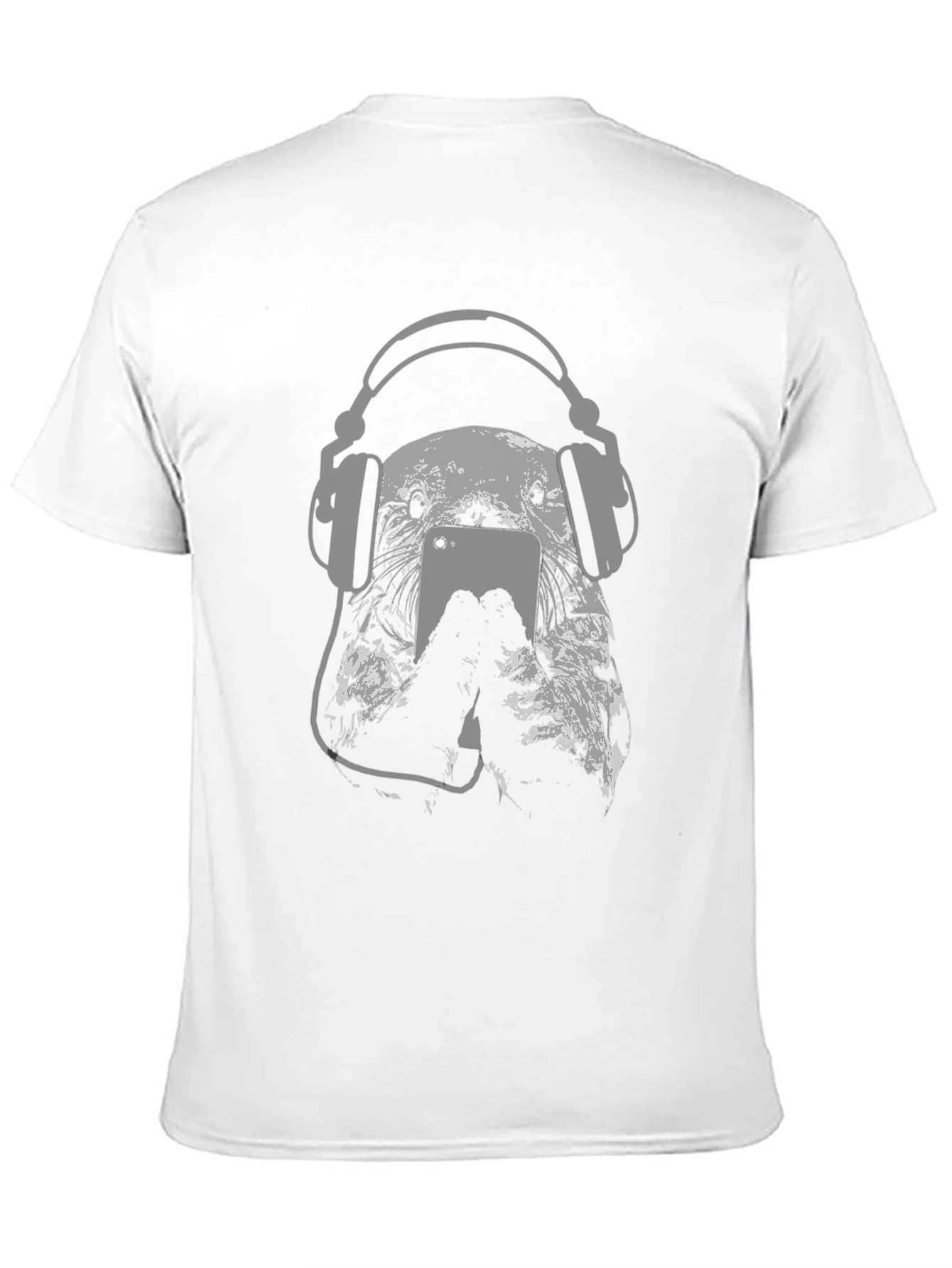 DJ Dog Graphic Tee - Black Cotton T-Shirt