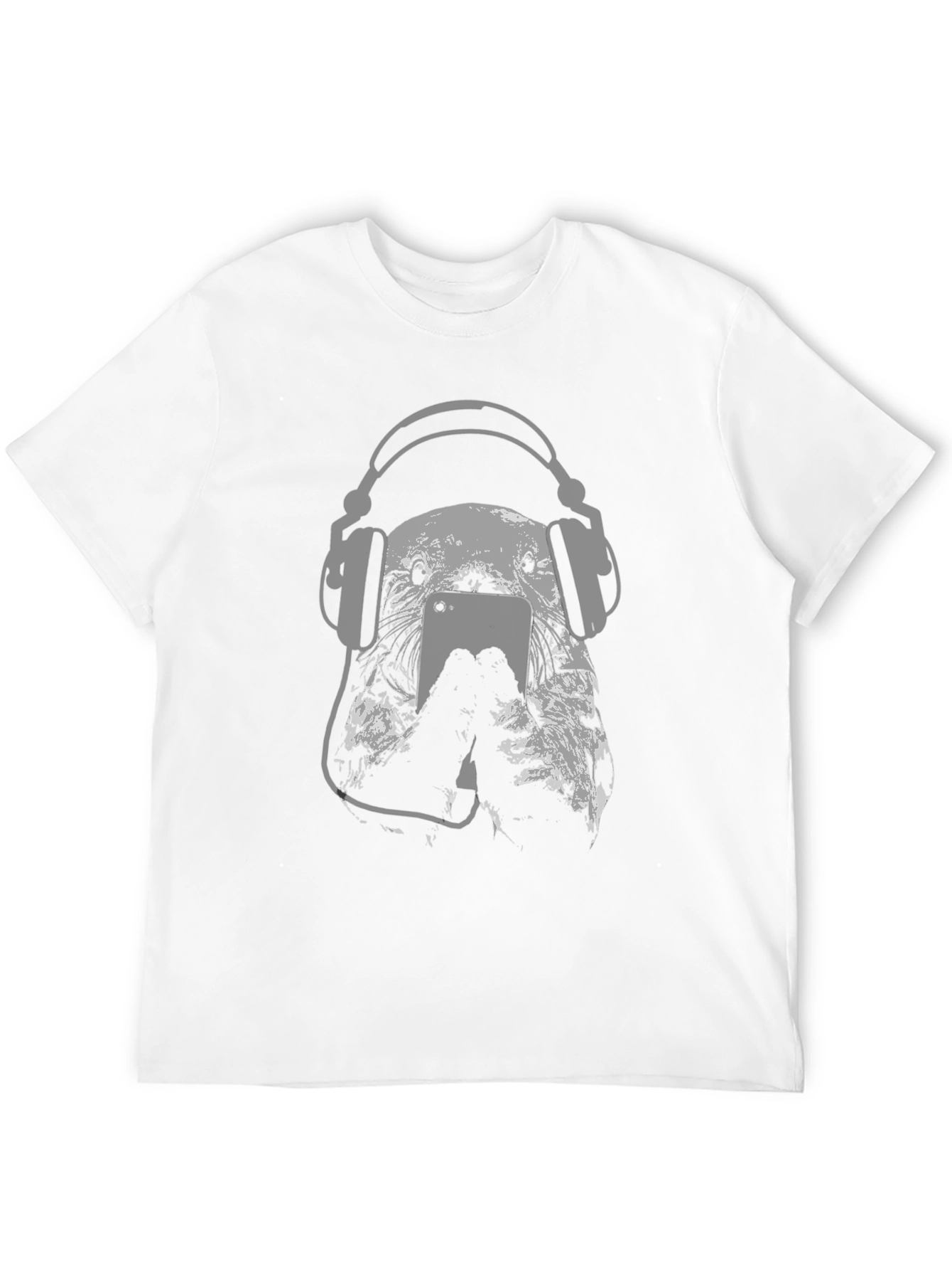 DJ Dog Graphic Tee - Black Cotton T-Shirt