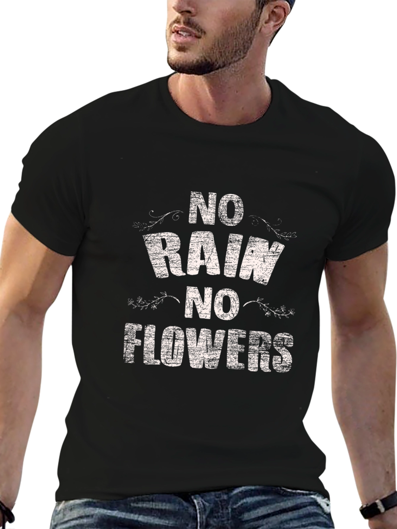 No Rain No Flowers Graphic Tee - Black