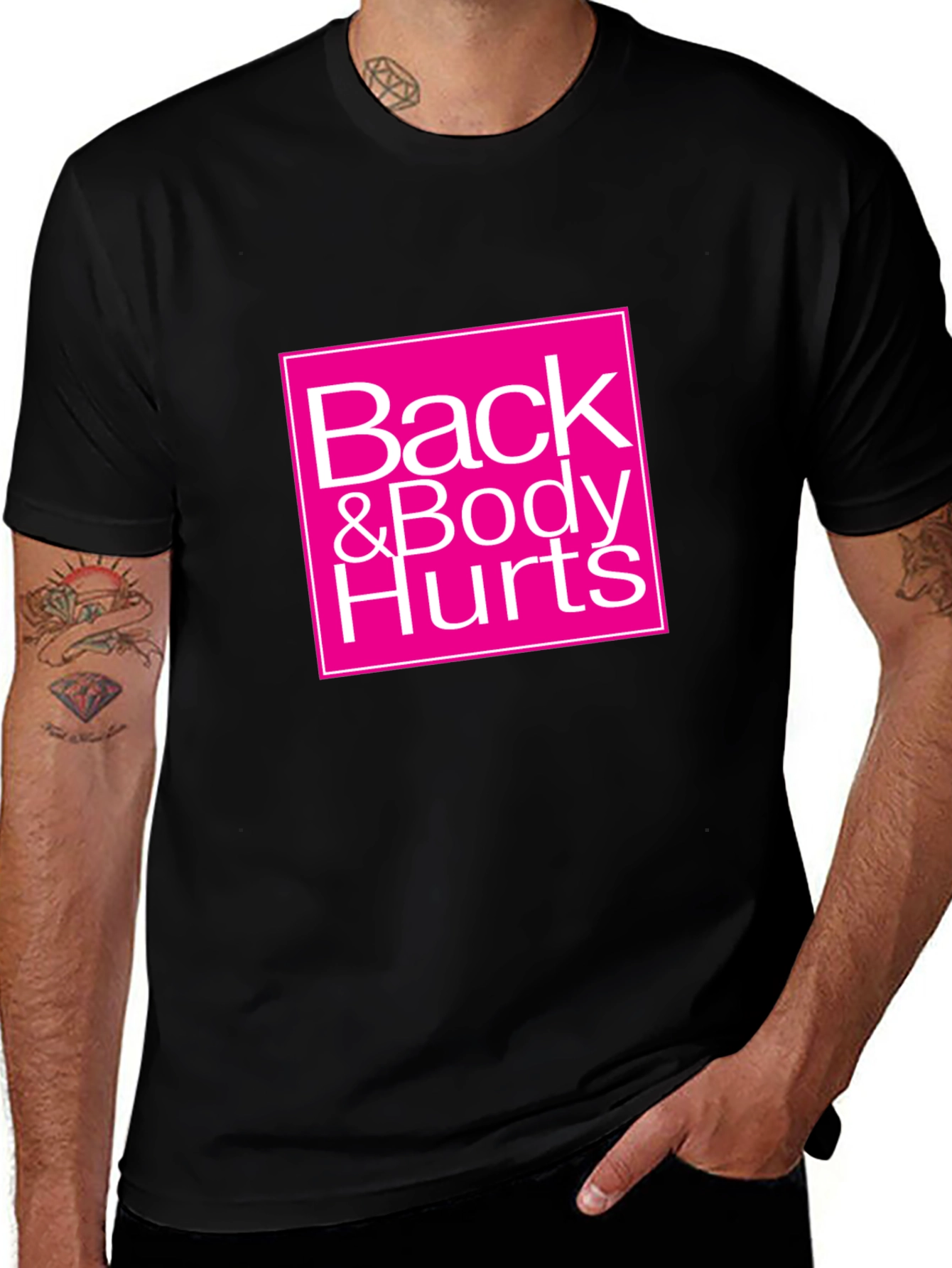 Back & Body Hurts Graphic Tee - Black