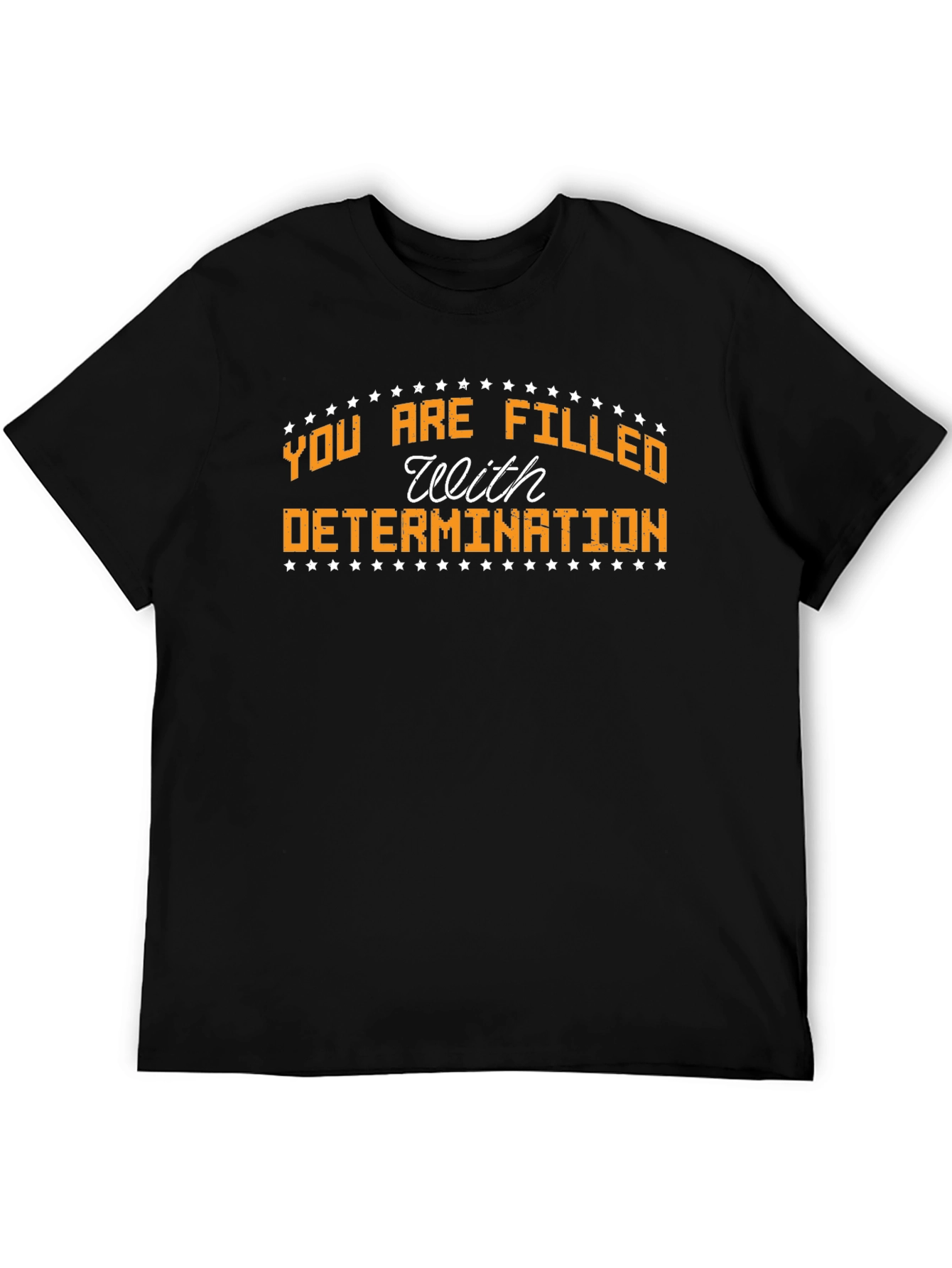 Motivational Determination Graphic Tee - Black