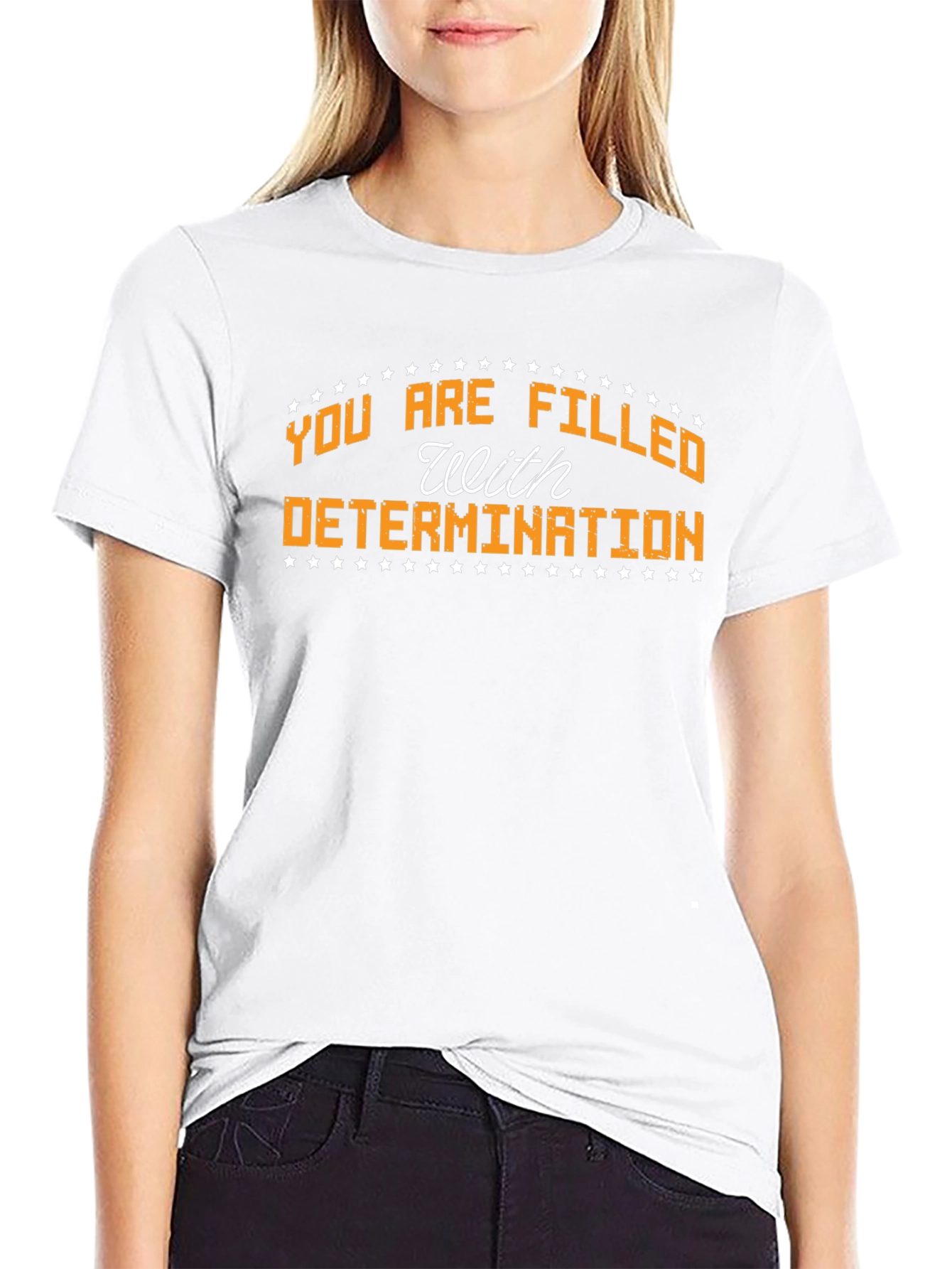 Motivational Determination Graphic Tee - Black