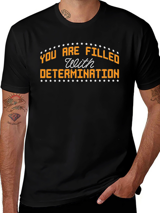 Motivational Determination Graphic Tee - Black