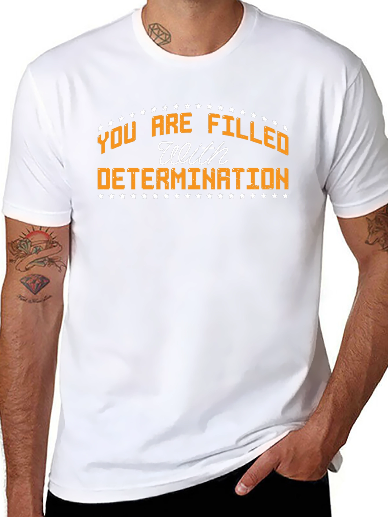 Motivational Determination Graphic Tee - Black