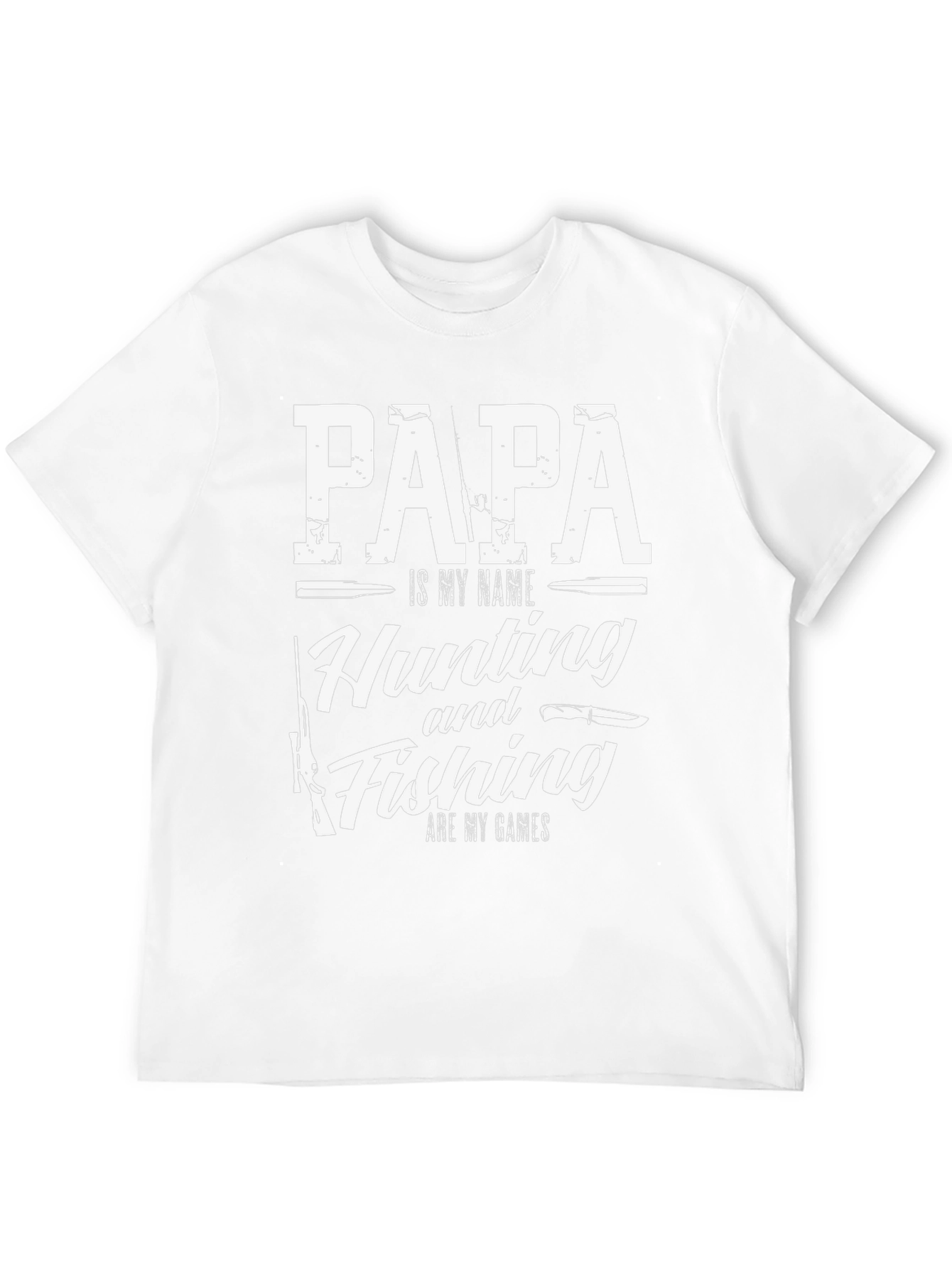 Papa Hunting Fishing T-Shirt - Perfect Gift