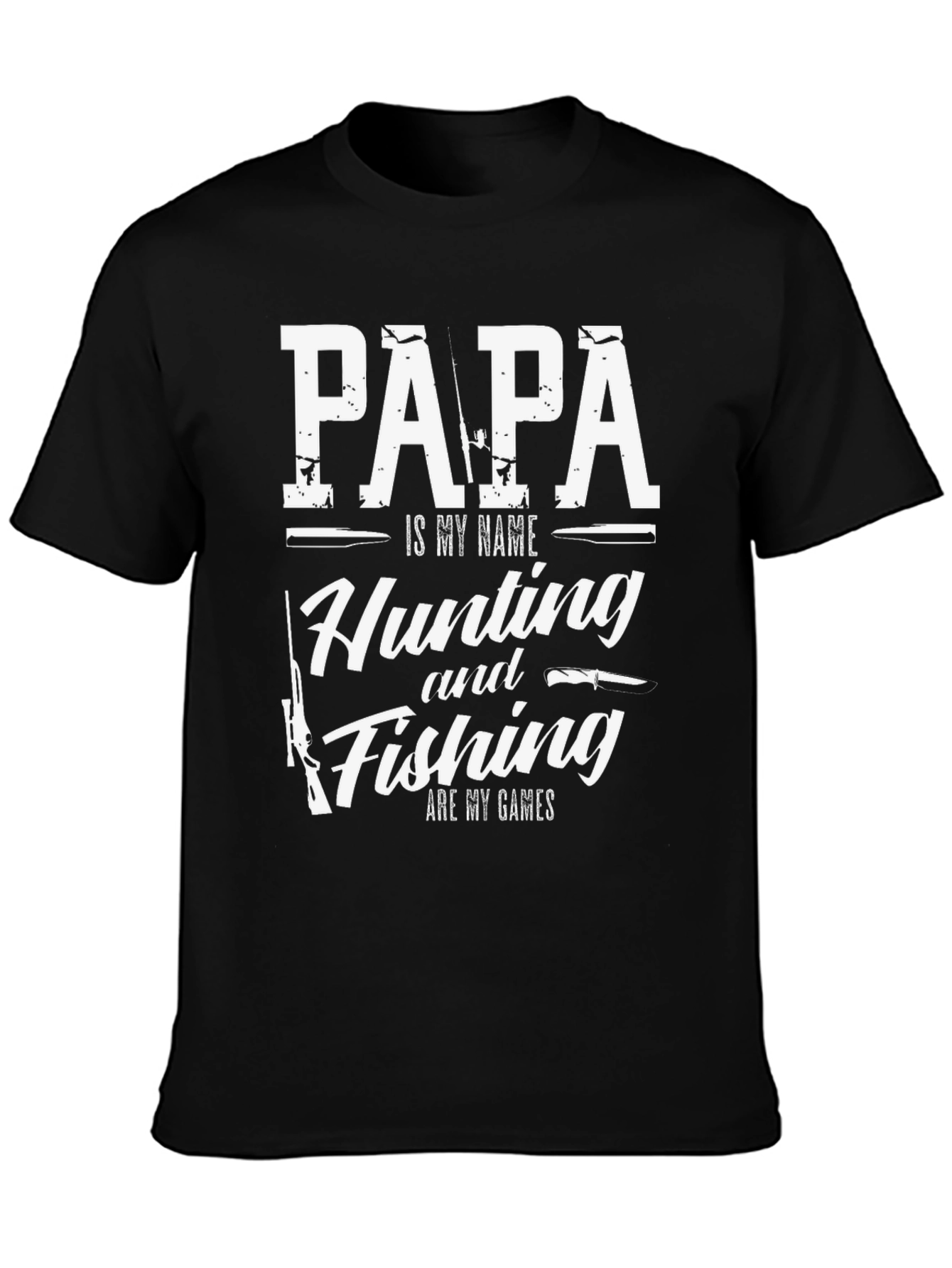 Papa Hunting Fishing T-Shirt - Perfect Gift