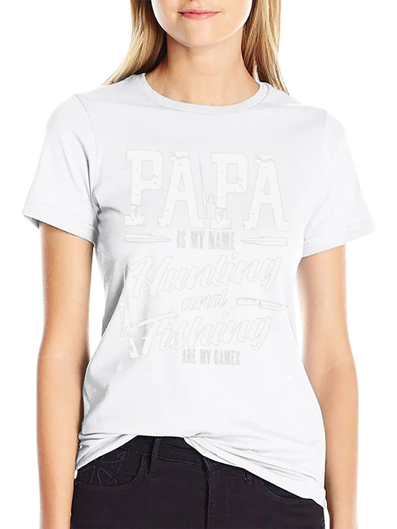 Papa Hunting Fishing T-Shirt - Perfect Gift