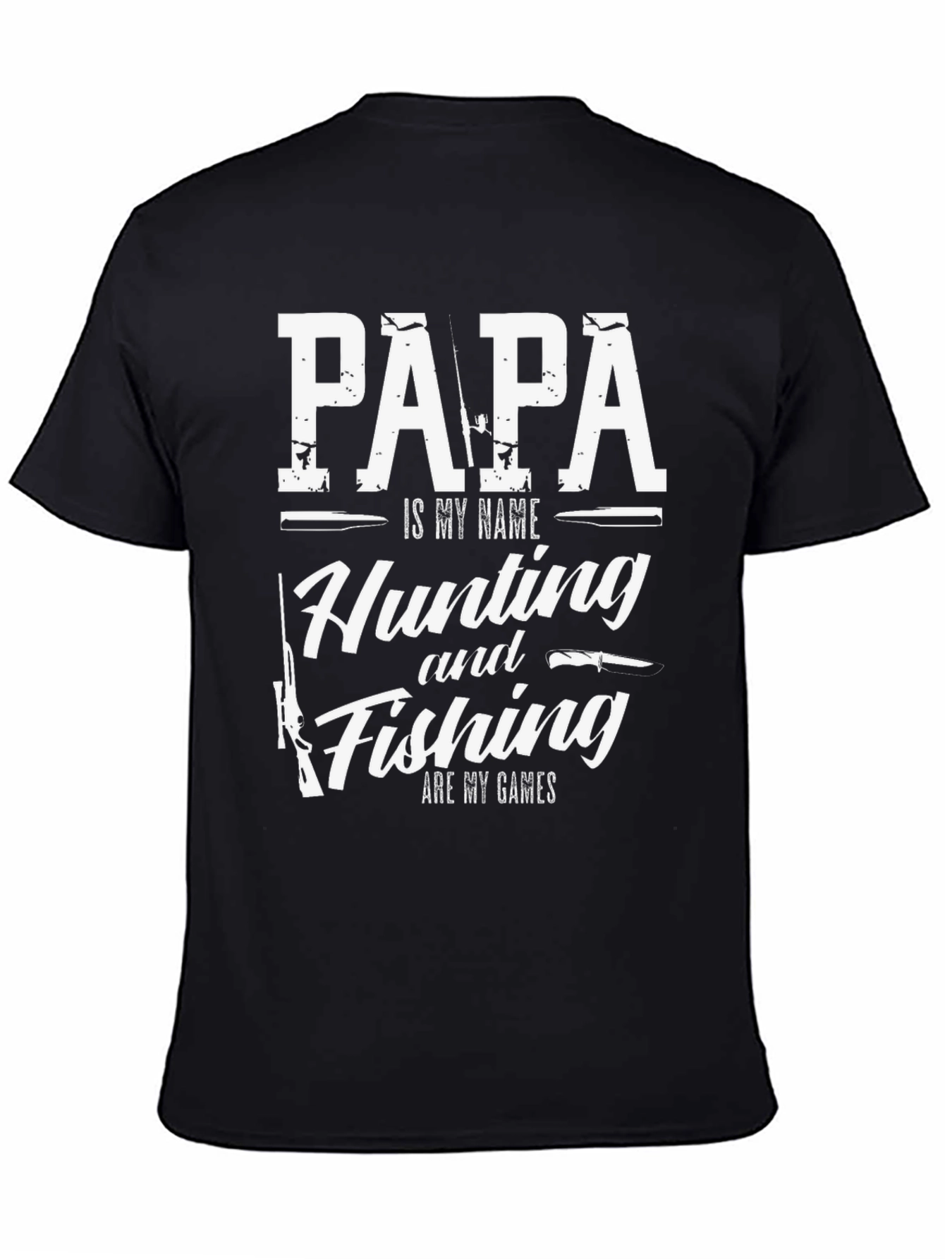 Papa Hunting Fishing T-Shirt - Perfect Gift